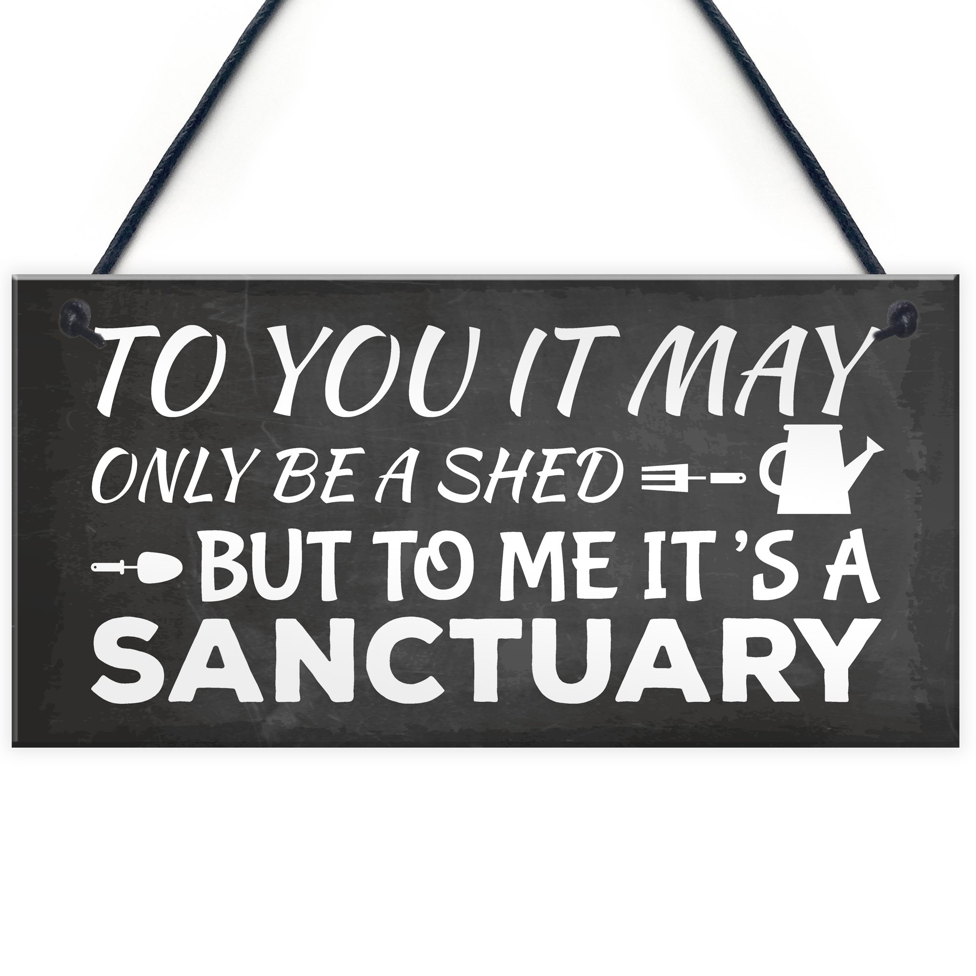 Red Ocean Its A Sanctuary Garden Shed Novelty Plaque SummerHouse Sign Friend Mum Dad Gift