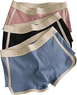SOLY HUX Men's Boxer Briefs 3 Packs Trunks Mid Rise Underwear