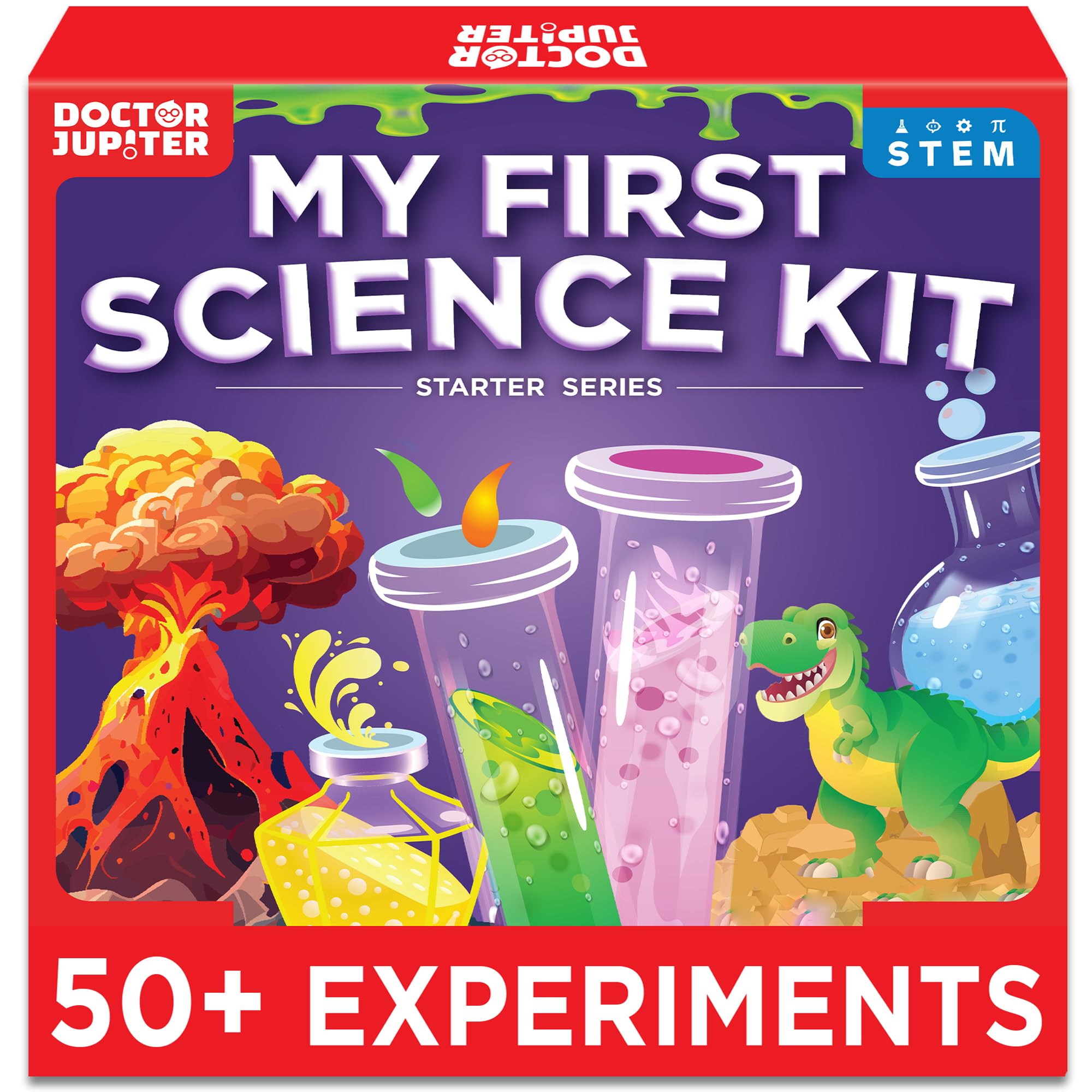 Doctor Jupiter My First Science Kit, Chemistry Set for Kids Ages 4-5-6-7-8 | Birthday Gift Ideas for 4+ Year Old Boys & Girls | Toy Stem Kit with 50+ Experiments | Learning & Educational Projects
