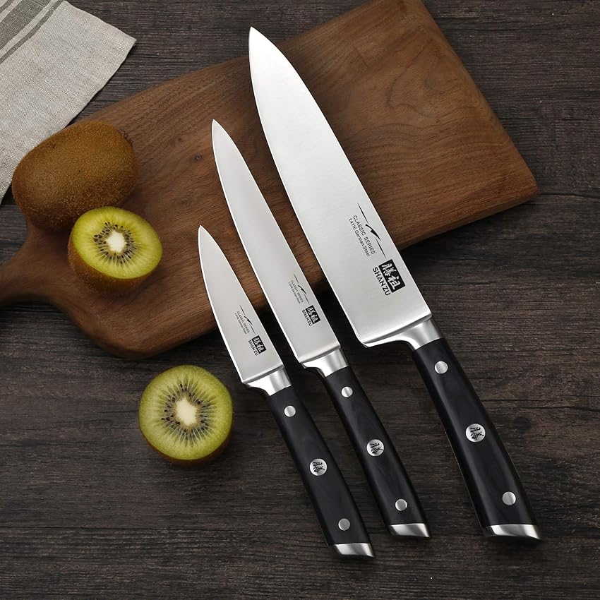 Thumbnail 5 de SHAN ZU Juego de 3 Cuchillos de Cocina 🗡️ Completo