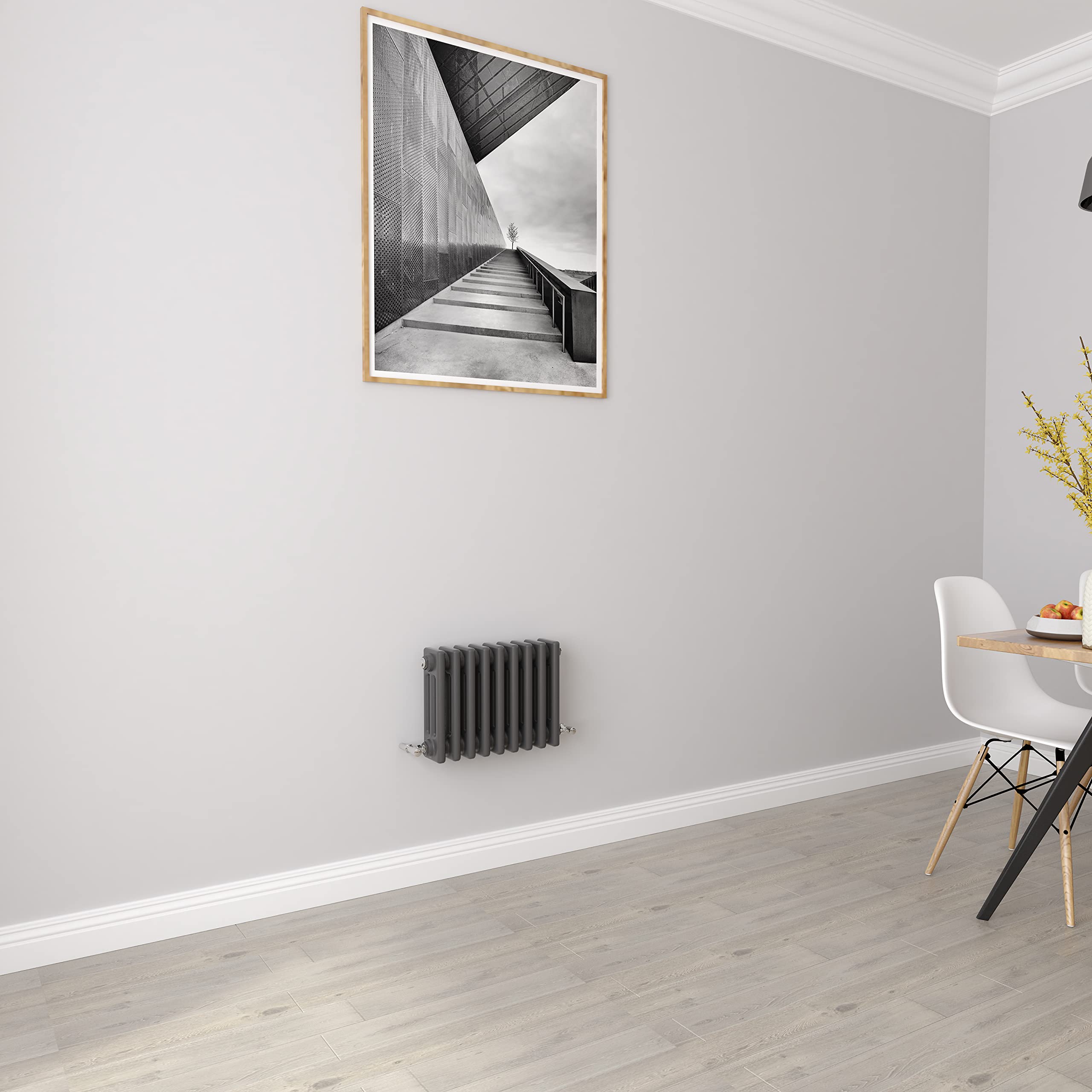 Anthracite radiators Horizontal 3 Column Rads Cast Iron Style Central Heating radiators for Bathroom,Living Room and Kitchen 300x425mm โ image 1