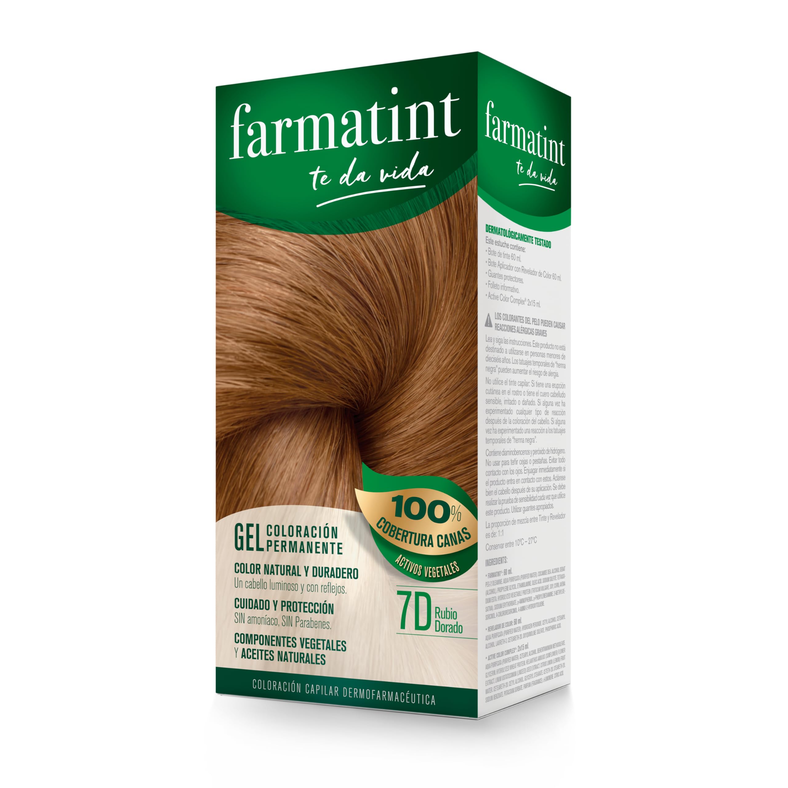 Oferta: Farmatint Gel 7D Rubio Dorado | Color natural