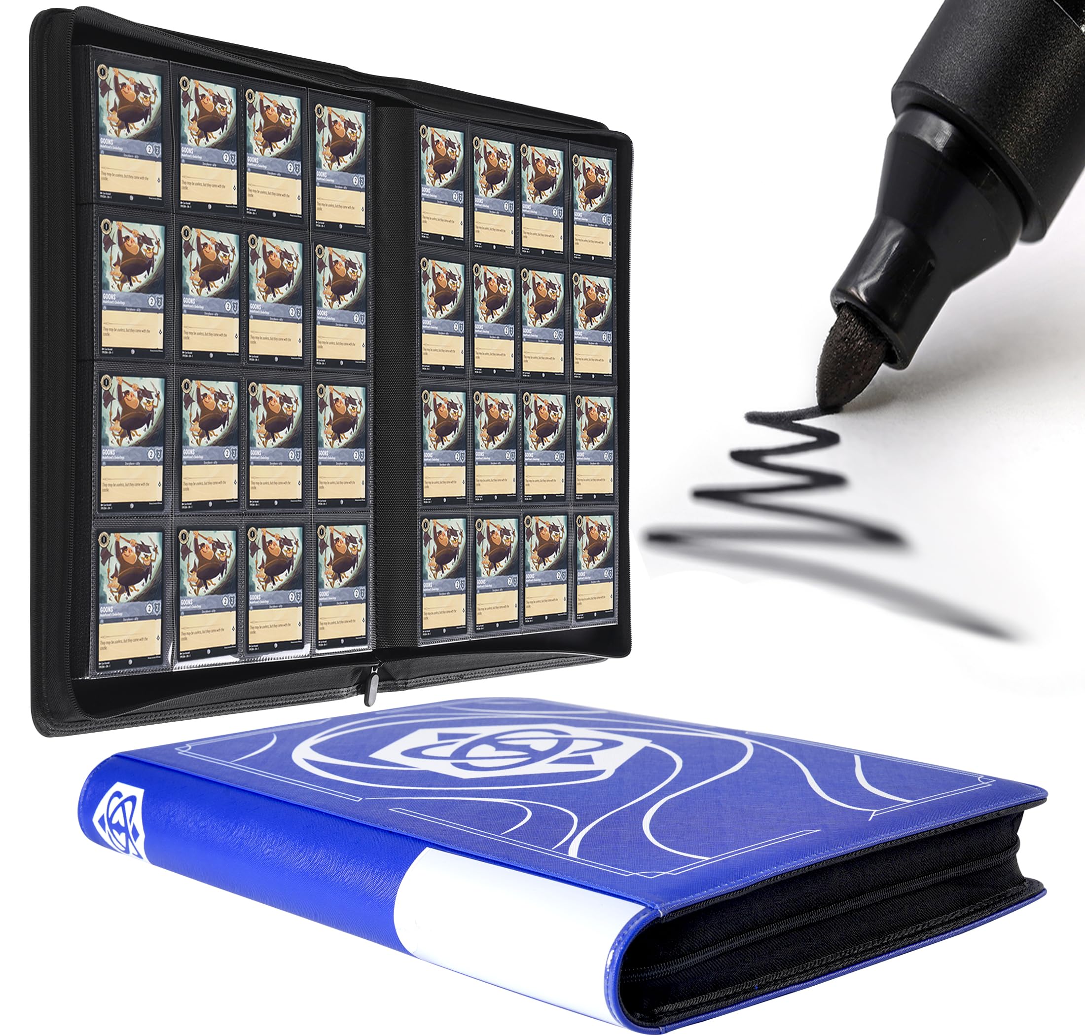 disney trading card binder Amazon.com: Binder for Lorcana Cards, Premium 16 Pocket Trading Card Album  with Sleeves Compatible with 1024 Lorcana Cards, Tokens and Rules sheet