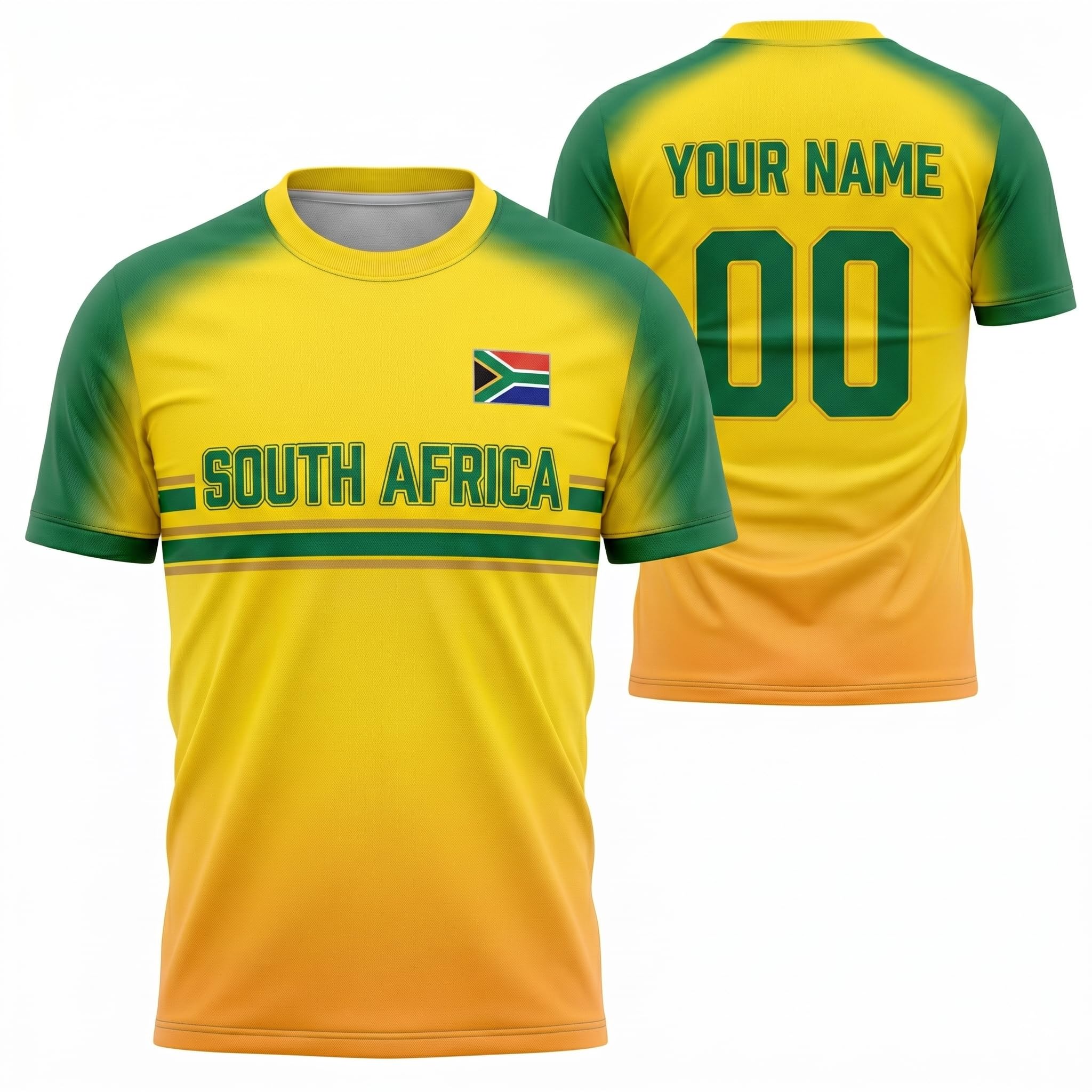 Custom South Africa Soccer Jersey, Personalized South African Jersey Soccer Fan Gifts Nat…