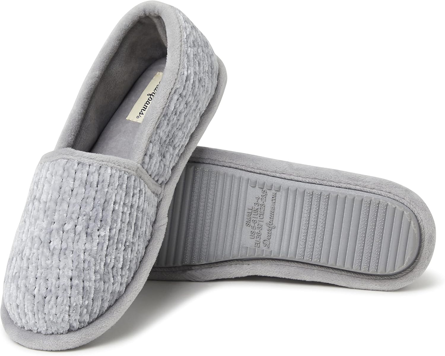 Dearfoams Women's Chenille A-line Slipper Large Sleet