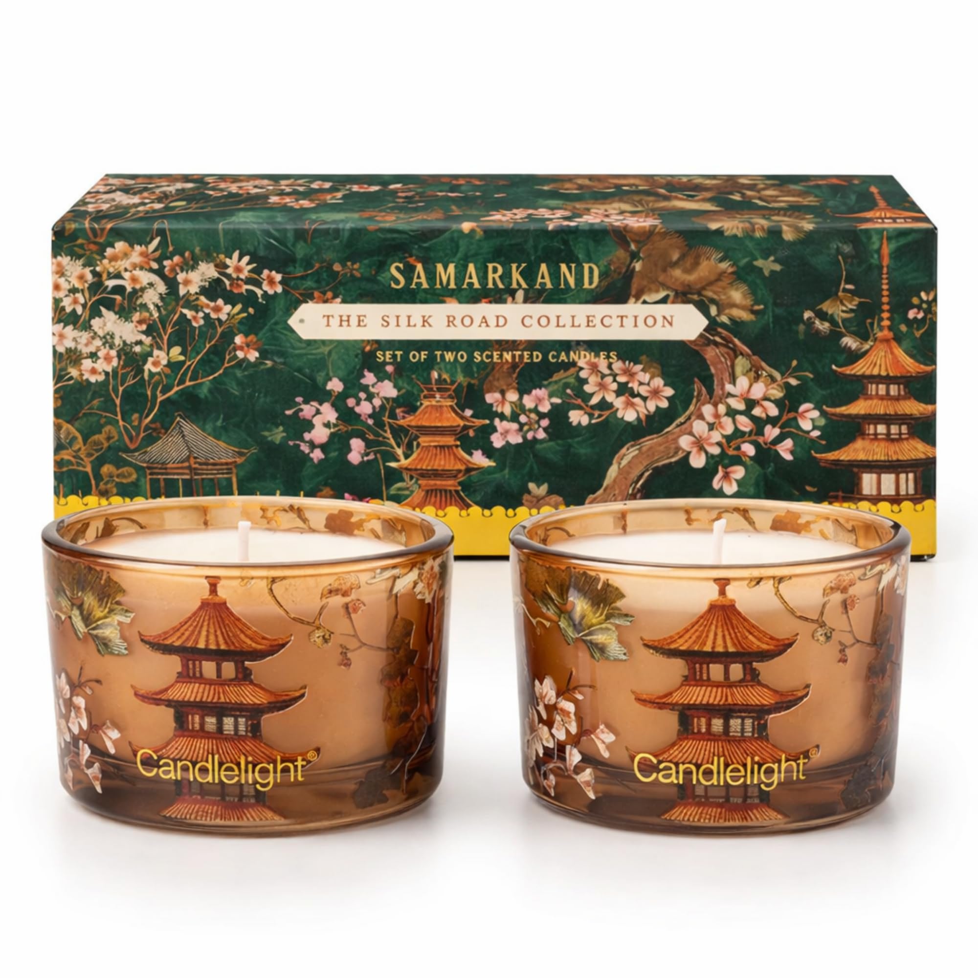 Candlelight Unisex Red Samarkand Moroccan Spice Candle Duo Gift Set
