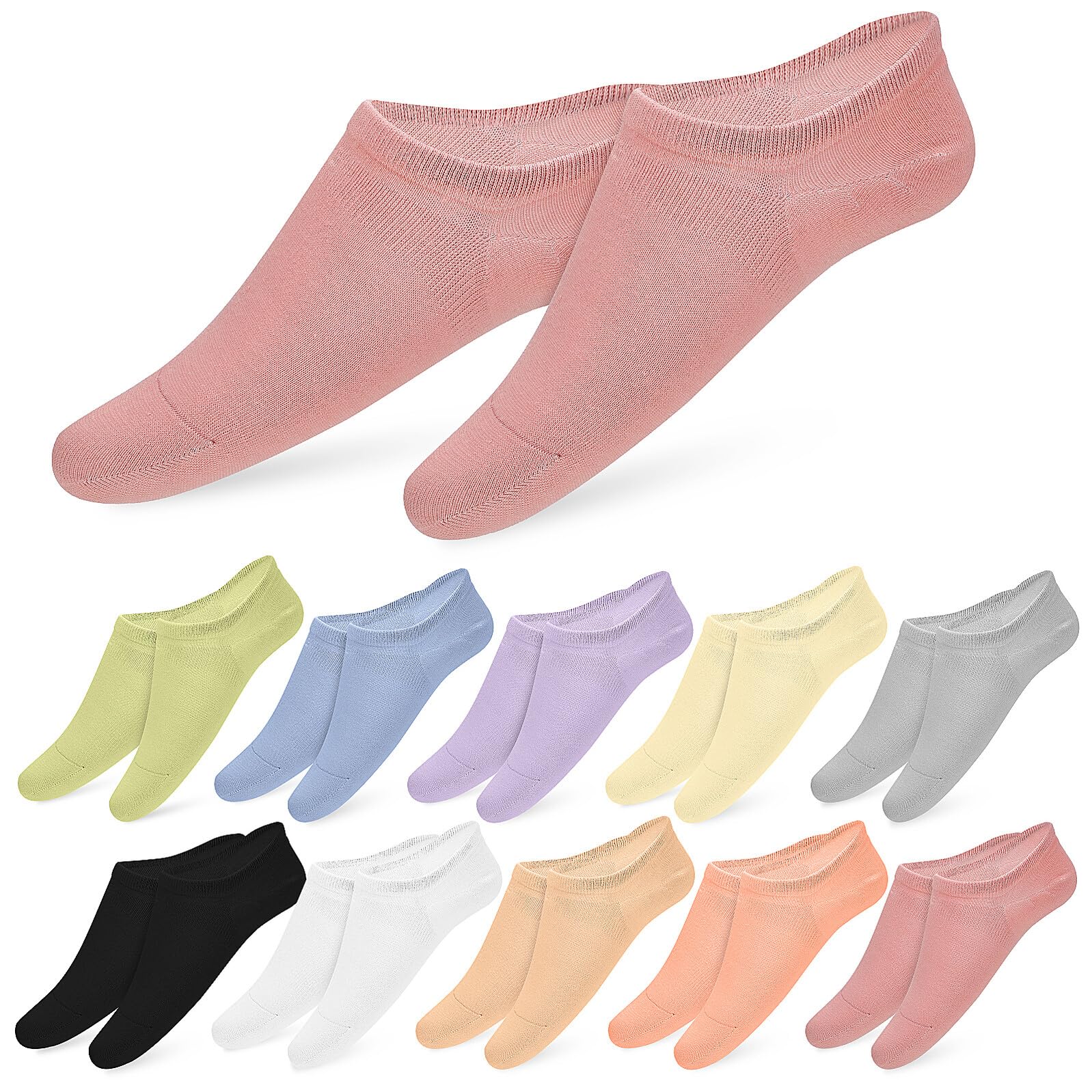 Beaupretty 12paires Chaussettes Basses Pour Femmes Respirantes Et Anti-transpirantes Pour Course Sport Lot De Confortables Et Discrètes