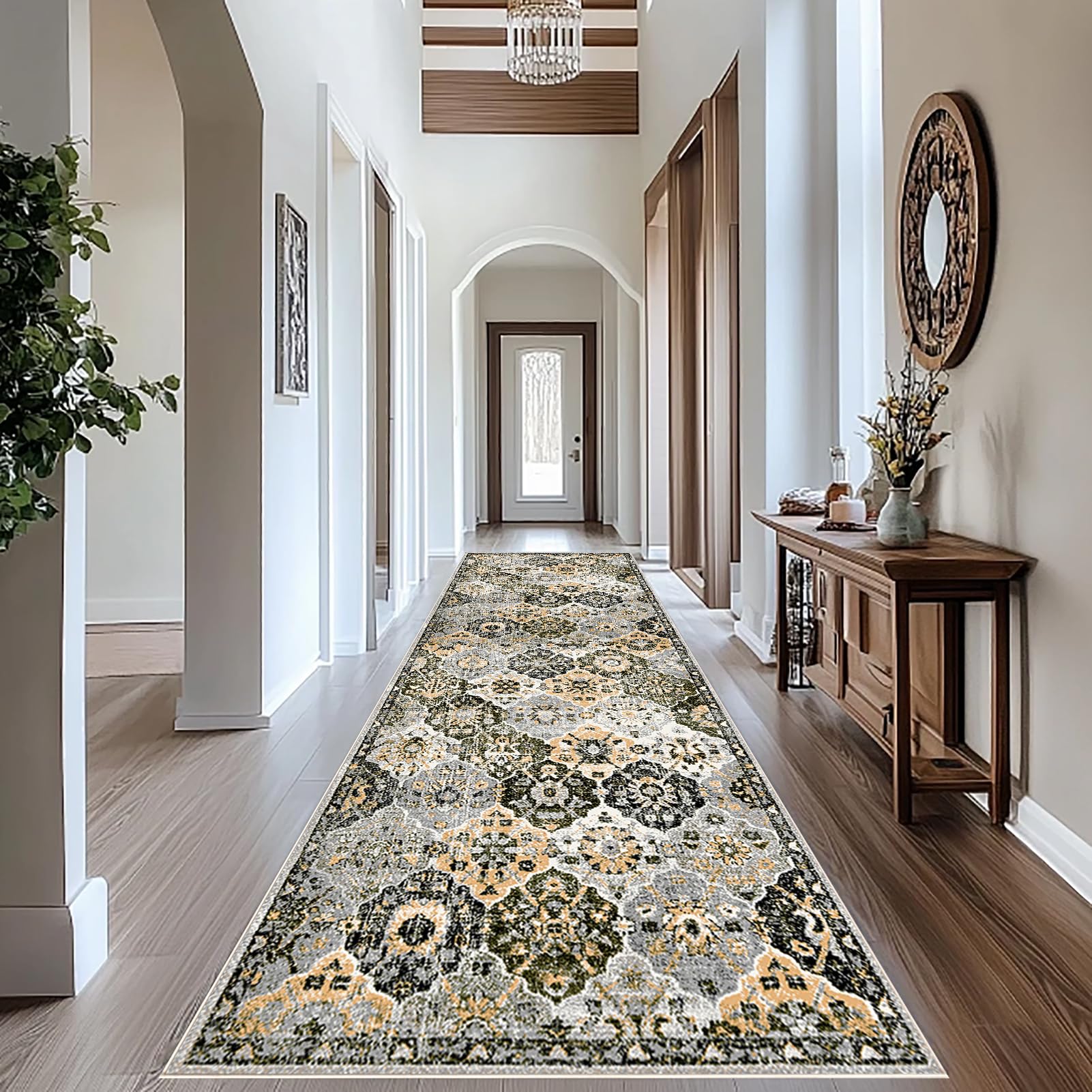 Antypoślizgowy zmywalny dywanik kuchenny, zmywalny dywanik do kuchni, 120 x 250 cm dywanik wejściowy korytarz korytarz korytarz wąskie dywaniki do kuchni łazienki salonu sypialni