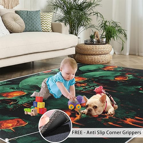 Miniatura 49 de Alfombras deportivas geniales para dormitorio, alfombra de área de automóvil deportivo para sala de estar, alfombra antideslizante para interiores,