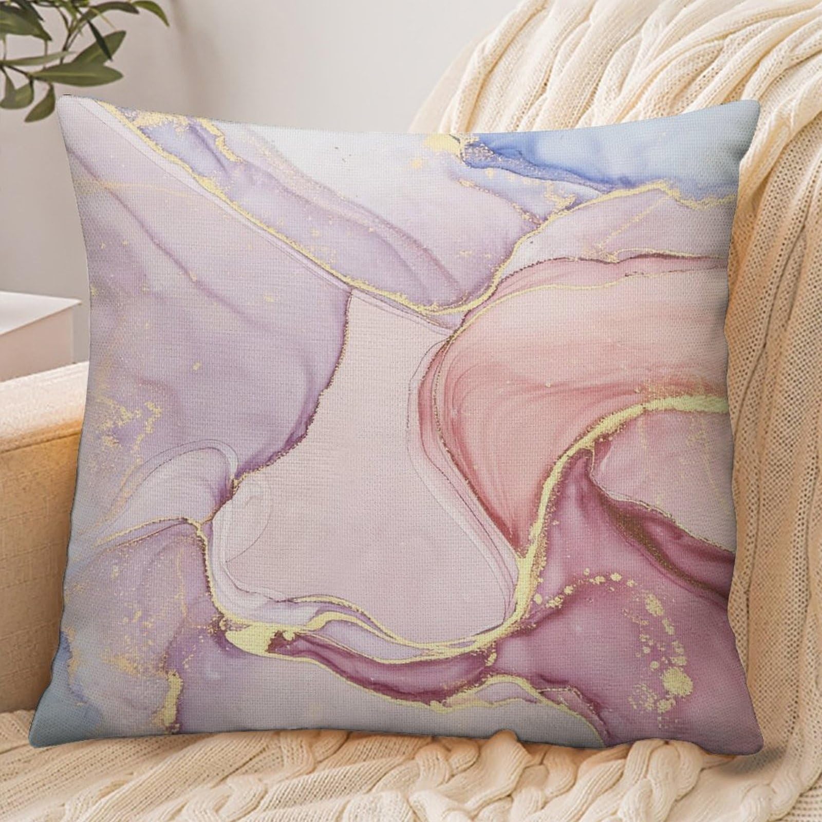 Fekiloot Style Golden Diffusion Pillowcase Pillow Sham Pillow Case
