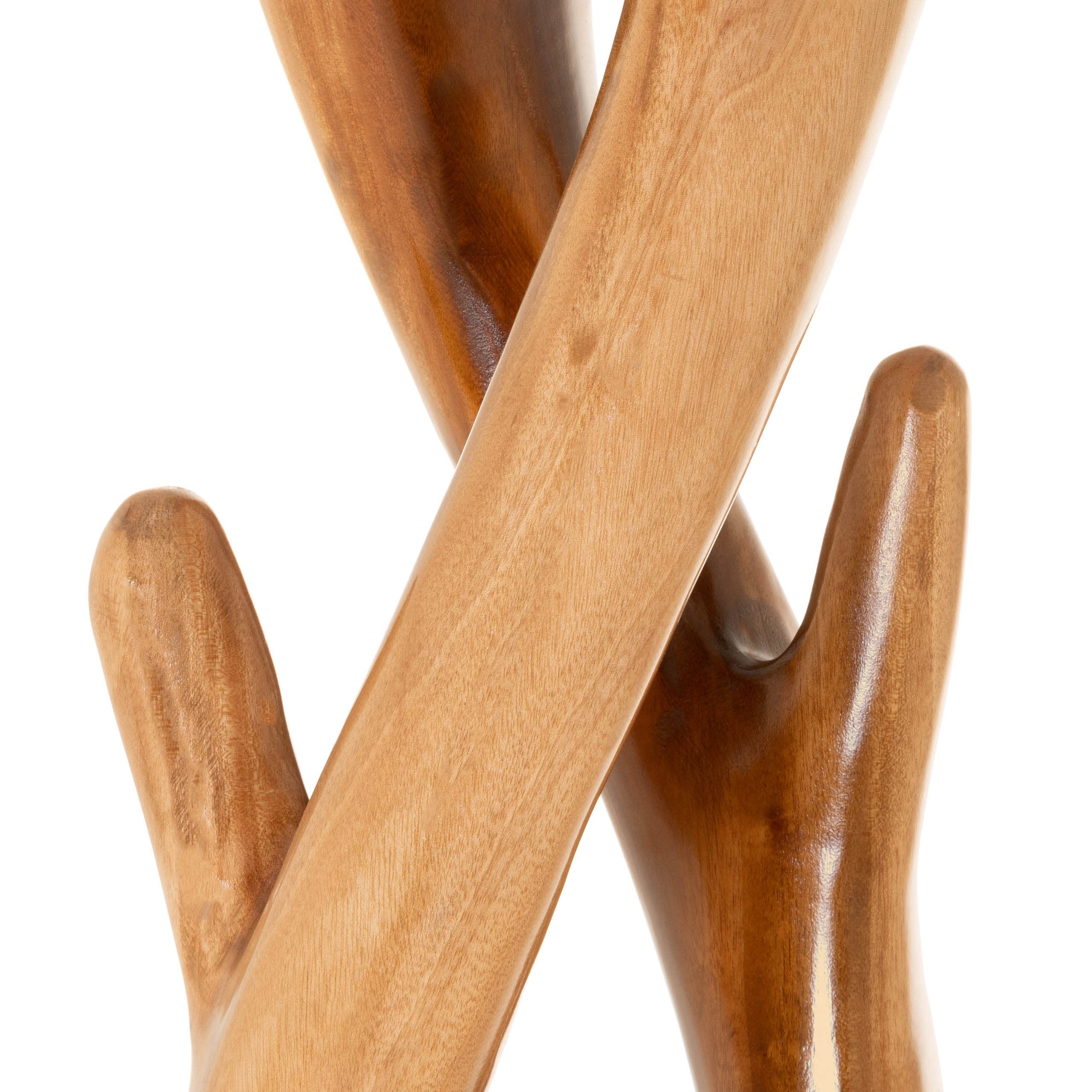 DIVERO Garderobenständer in Baumform aus Mahagoni-Holz - Farbe: Braun