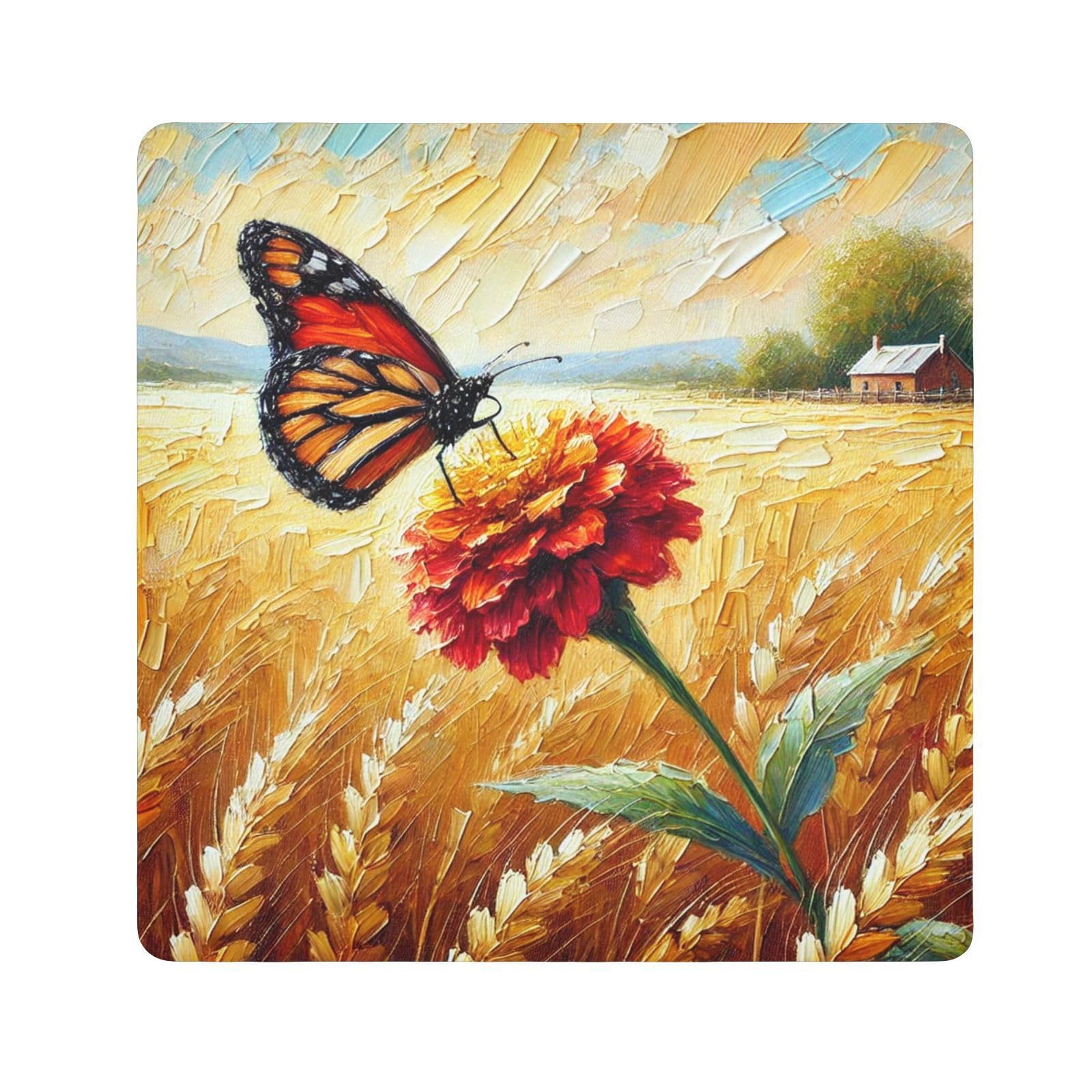 Joko Ivery Butterfly Flower Field Golden Protective Wrap 13.8