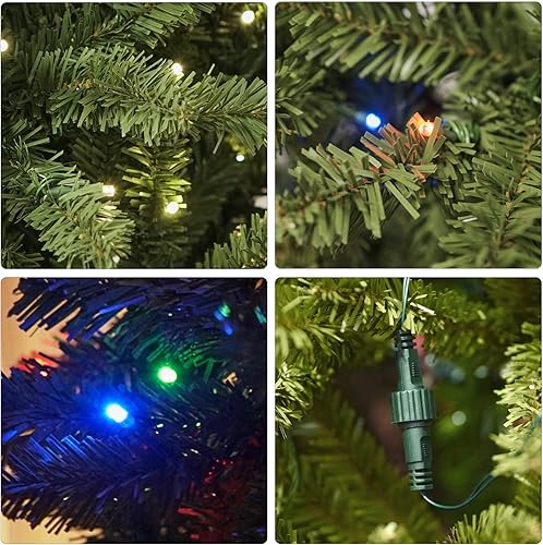 Miniatura 3 de Árbol de Navidad artificial preiluminado con soporte, luces multicolores, decorado para fiestas de vacaciones en el hogar, 5 pies