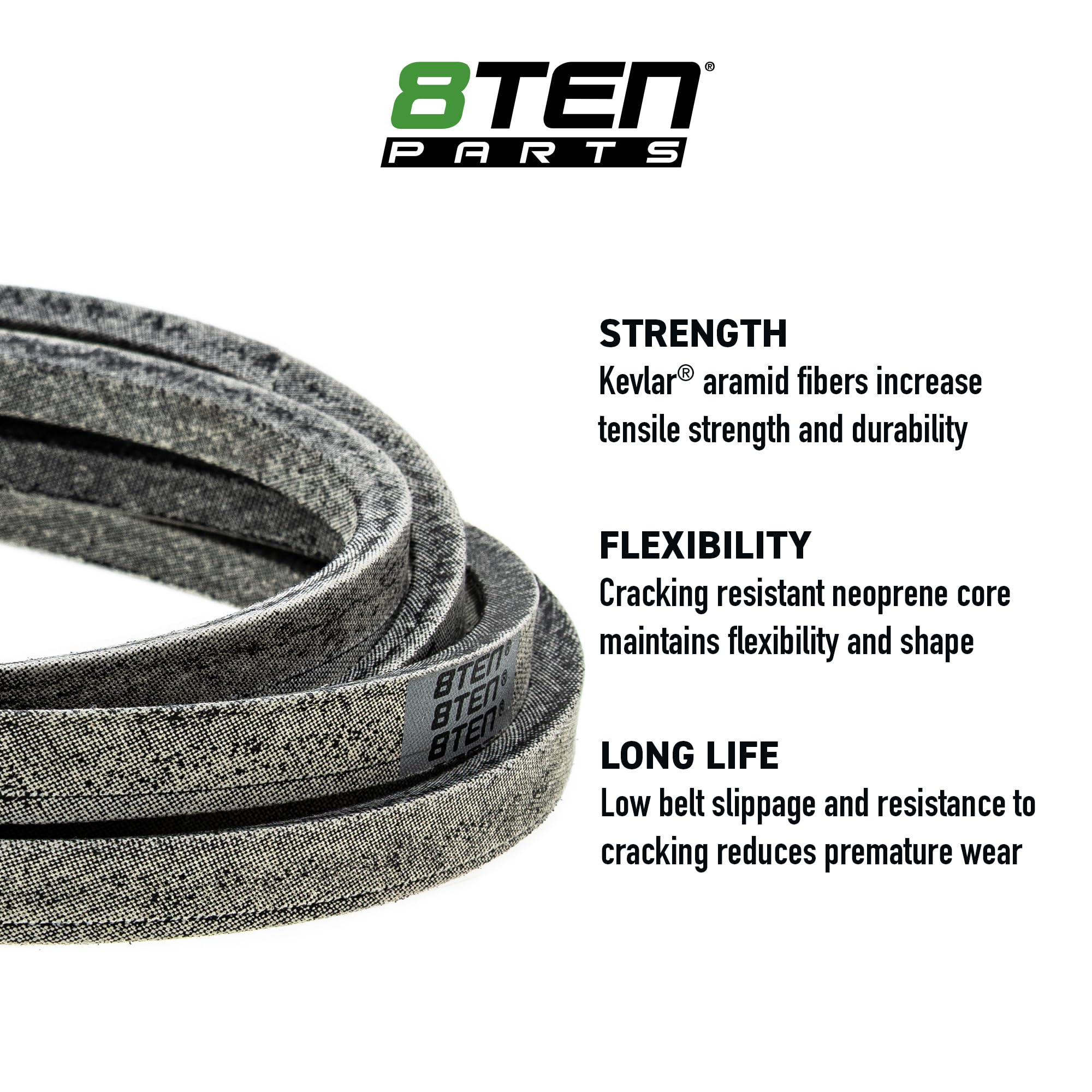 5/8 x 124 Lawn Mower Cutting Deck Strap with Kevlar Compatible with