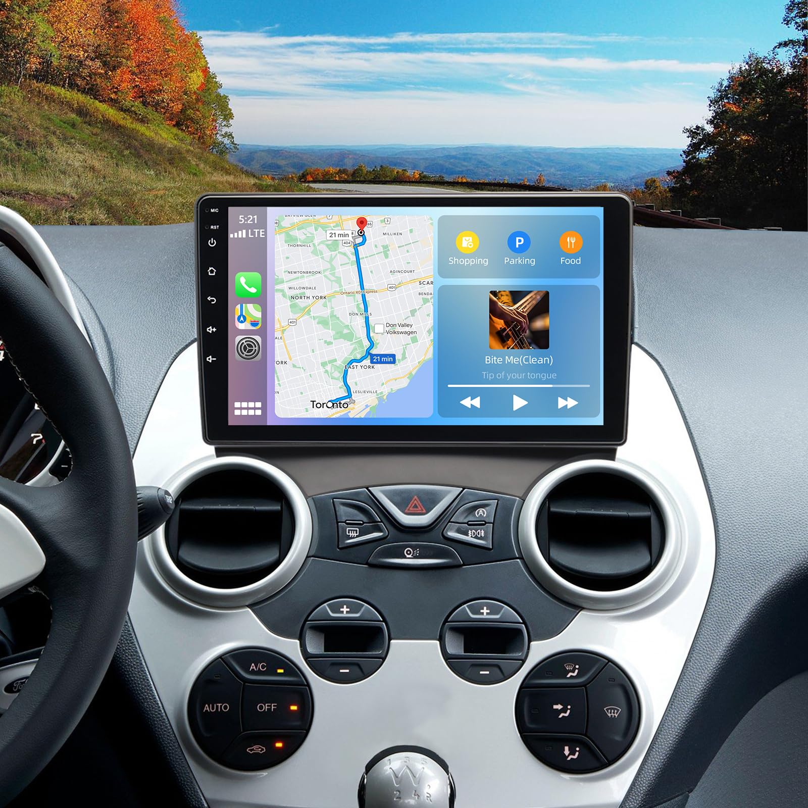 4 64G Android 14 autoradio voor Ford Ka 2008-2014, 9 inch
