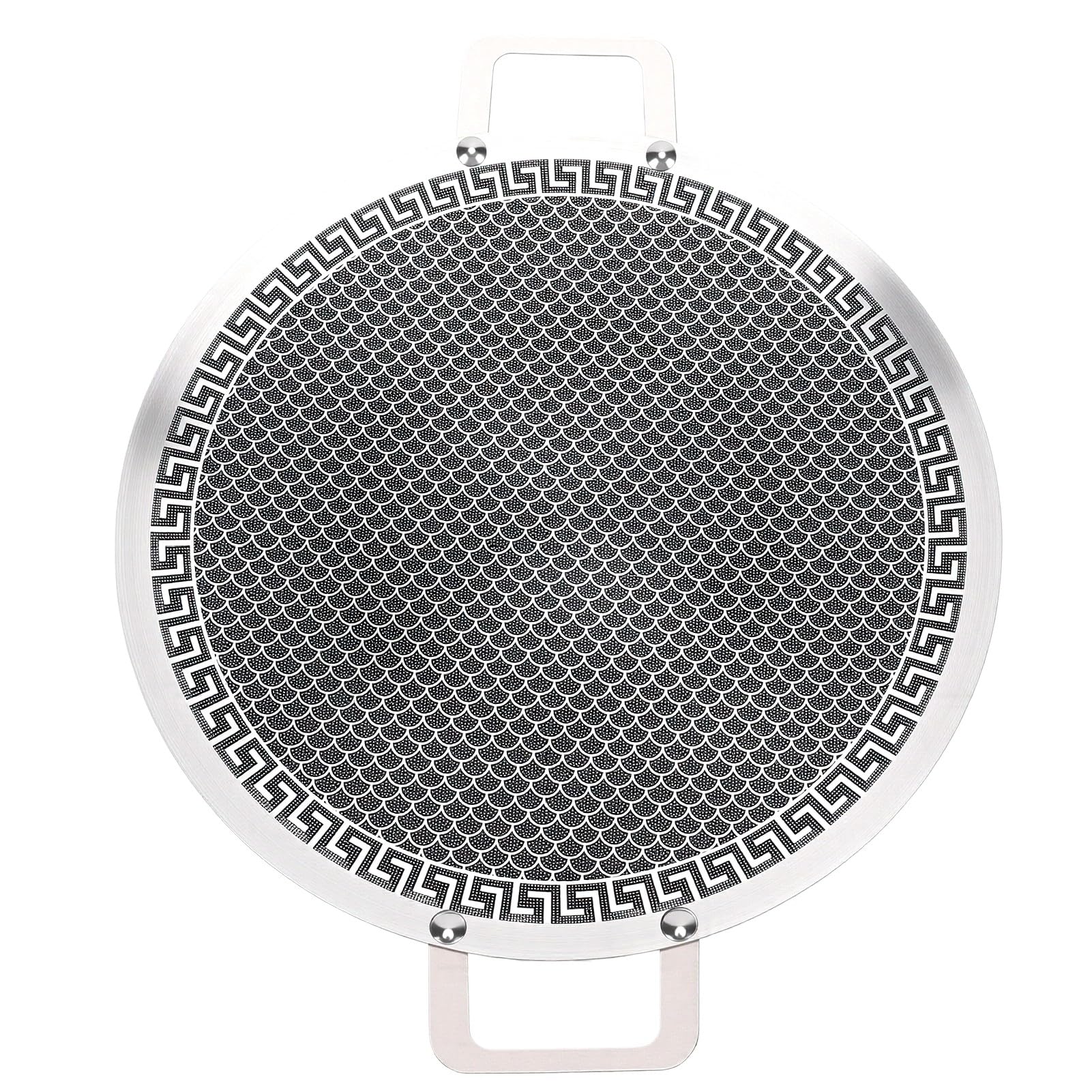 Talonik Grillowy ze Stali Nierdzewnej, Okrągła Patelnia (38cm)