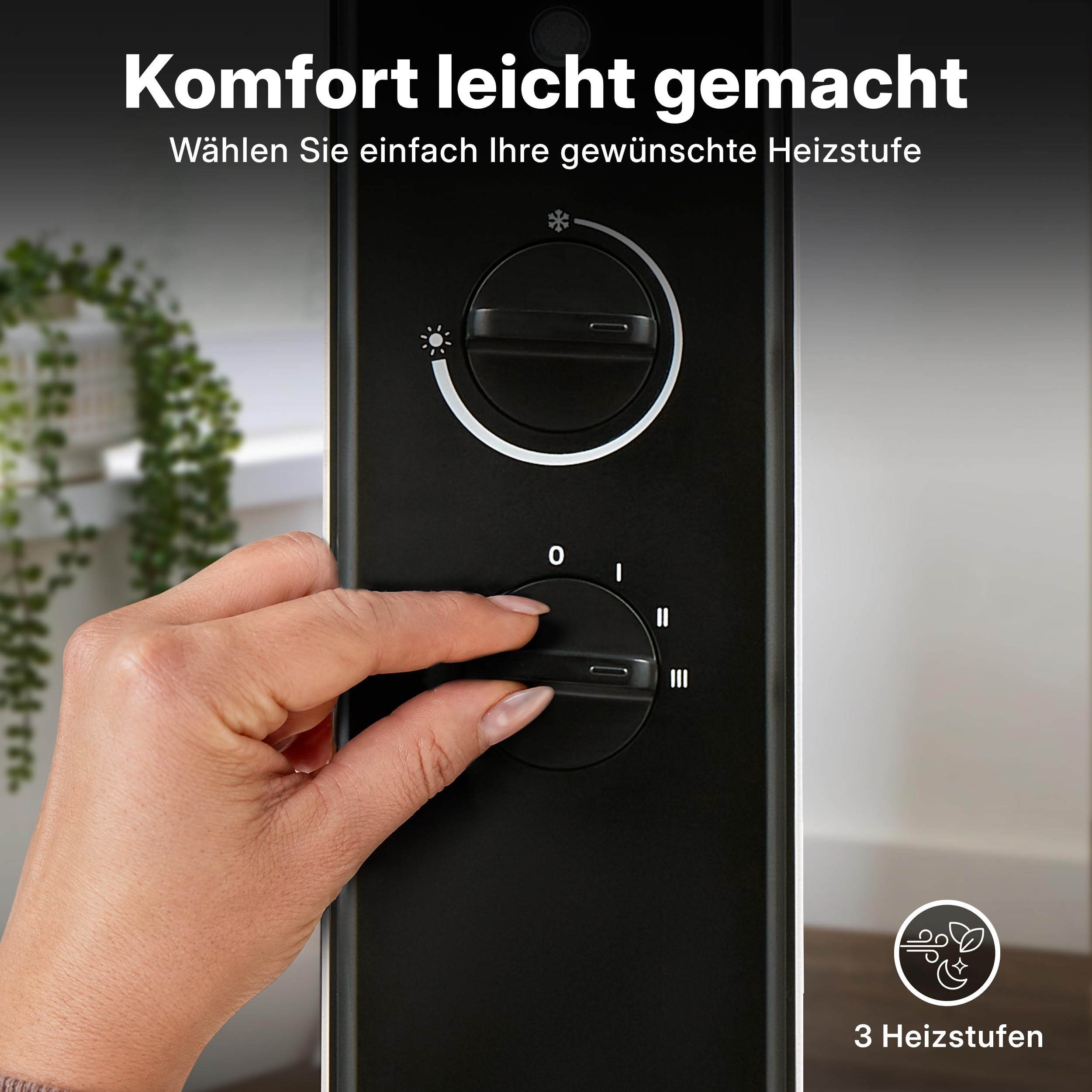 Dimplex HeatLite Konvektor 2000 W, Elektroheizkörper mit Thermostat, Weiß