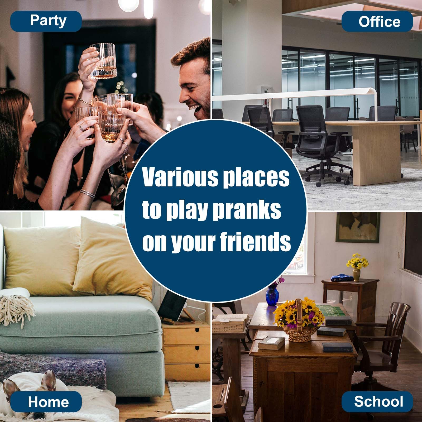 3x Streich-Grillen Geräuschmacher - 16 Verschiedene Soundeffekte Für Partys & Streiche