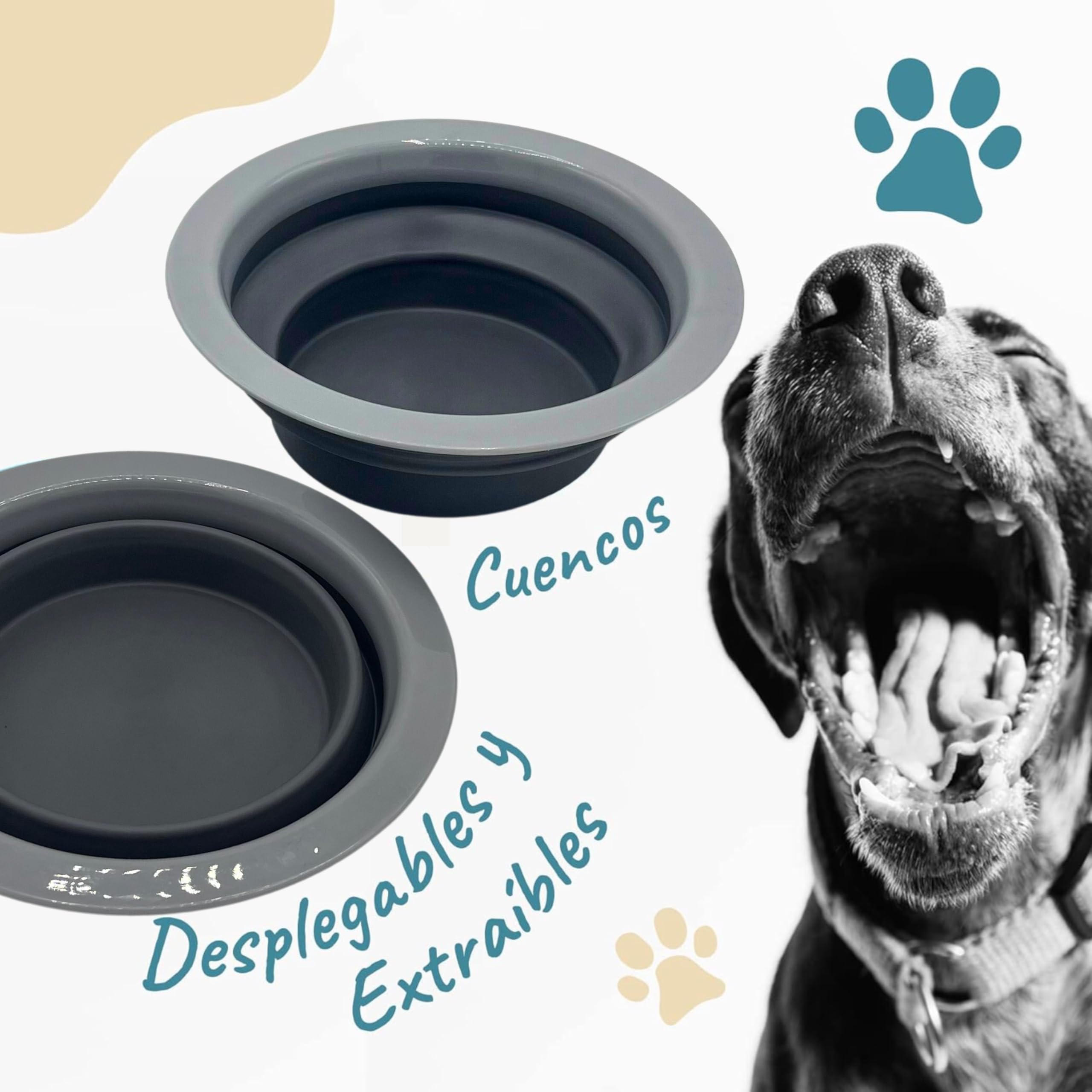 EL ÁTICO PETS Elevated Dog Feeder with Sprinkler - Detachable Anti-oracity Dog Feeder (Grey), gray - Image 4