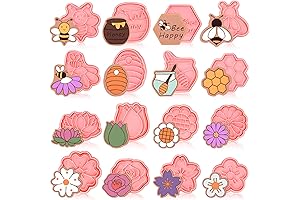 Jspupifip 16 Pack Bee and Flower Cookie Cutters
