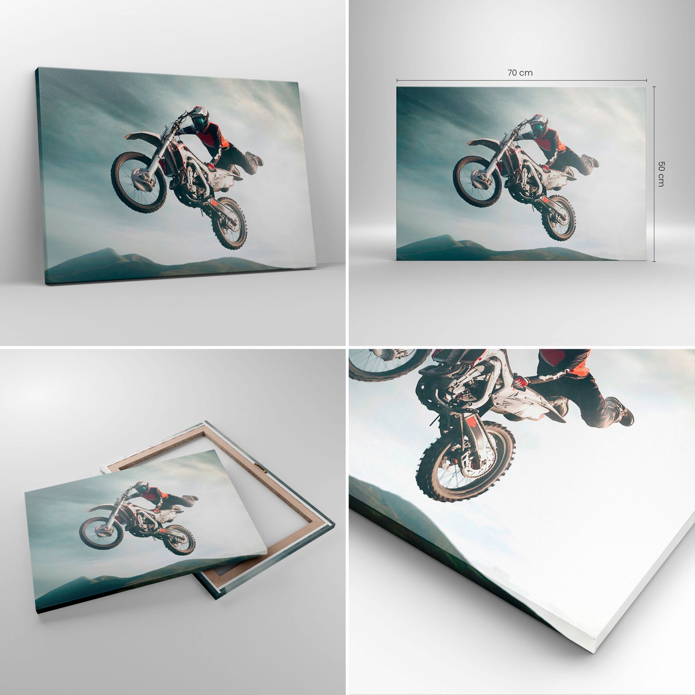 Moderno Quadro su Tela 70x50 cm Stampe da Parete Persone Sport - 4069 | Motore Casco Quadro Decorativo Piccolo 1 pezzo Soggiorno Camera da Letto Arte da Parete Decorazione da Parete ARTTOR