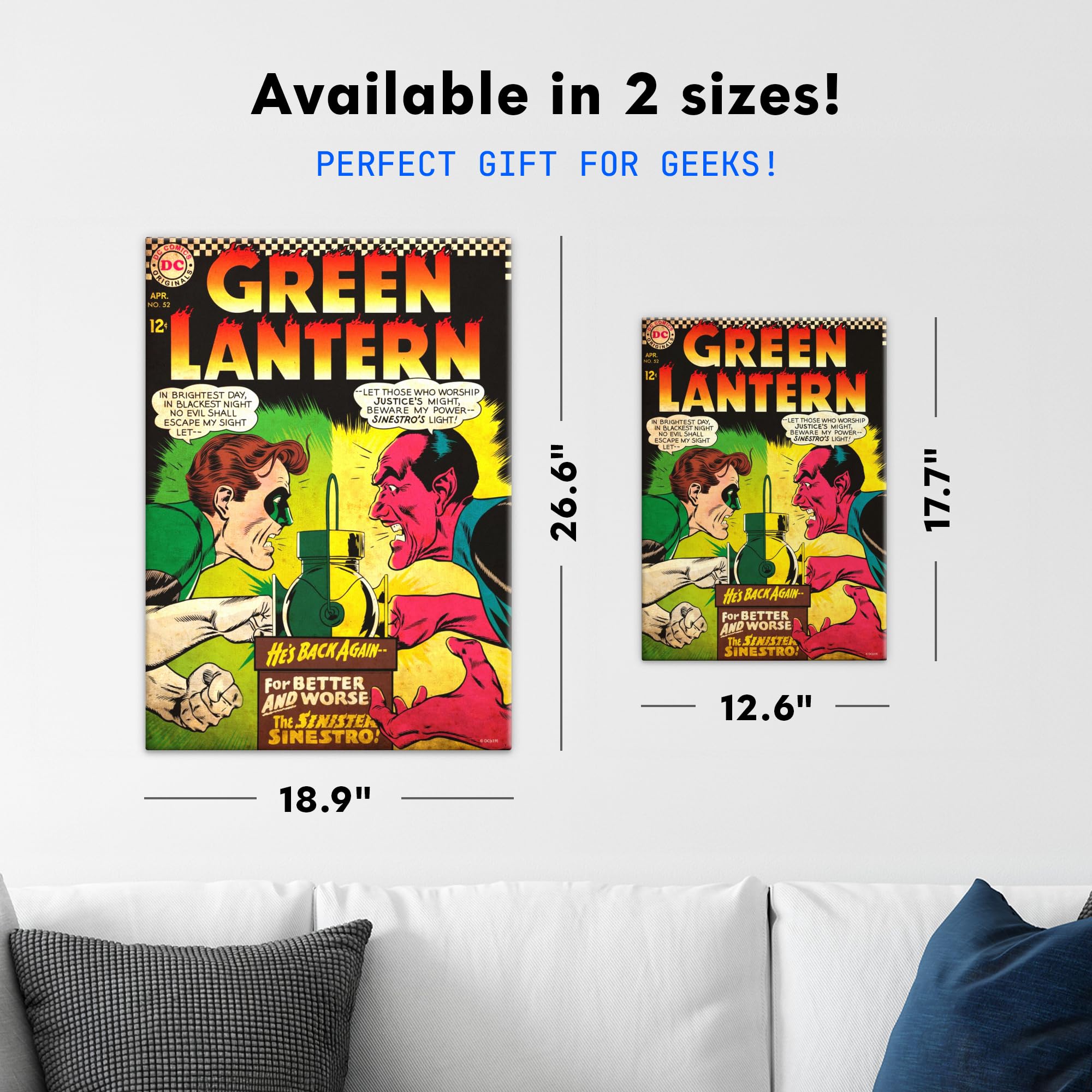 Displate Metall poster DC Comics Green Lantern 52 by Gil Kane and Größe M | Bilder Wanddeko Wohnzimmer & Schlafzimmer Wandbilder, Geschenk. Wandkunst mit Magnet-Befestigung, ohne Bohren.