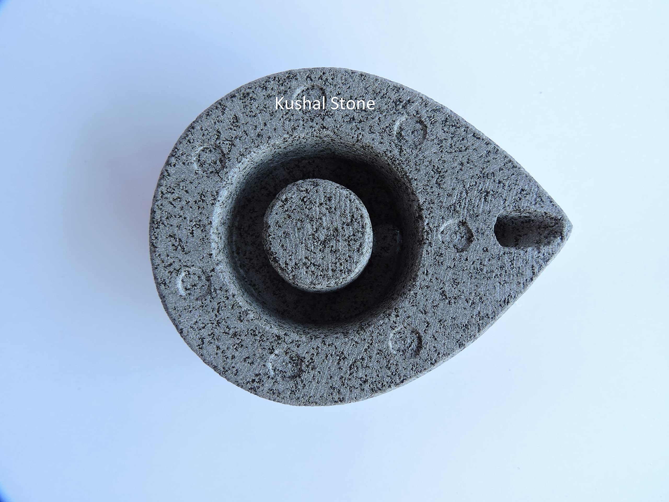 Kushal Stone Stoneware Decorative Diya (Multi_2 Inch X 3.4 Inch X 4 Inch)