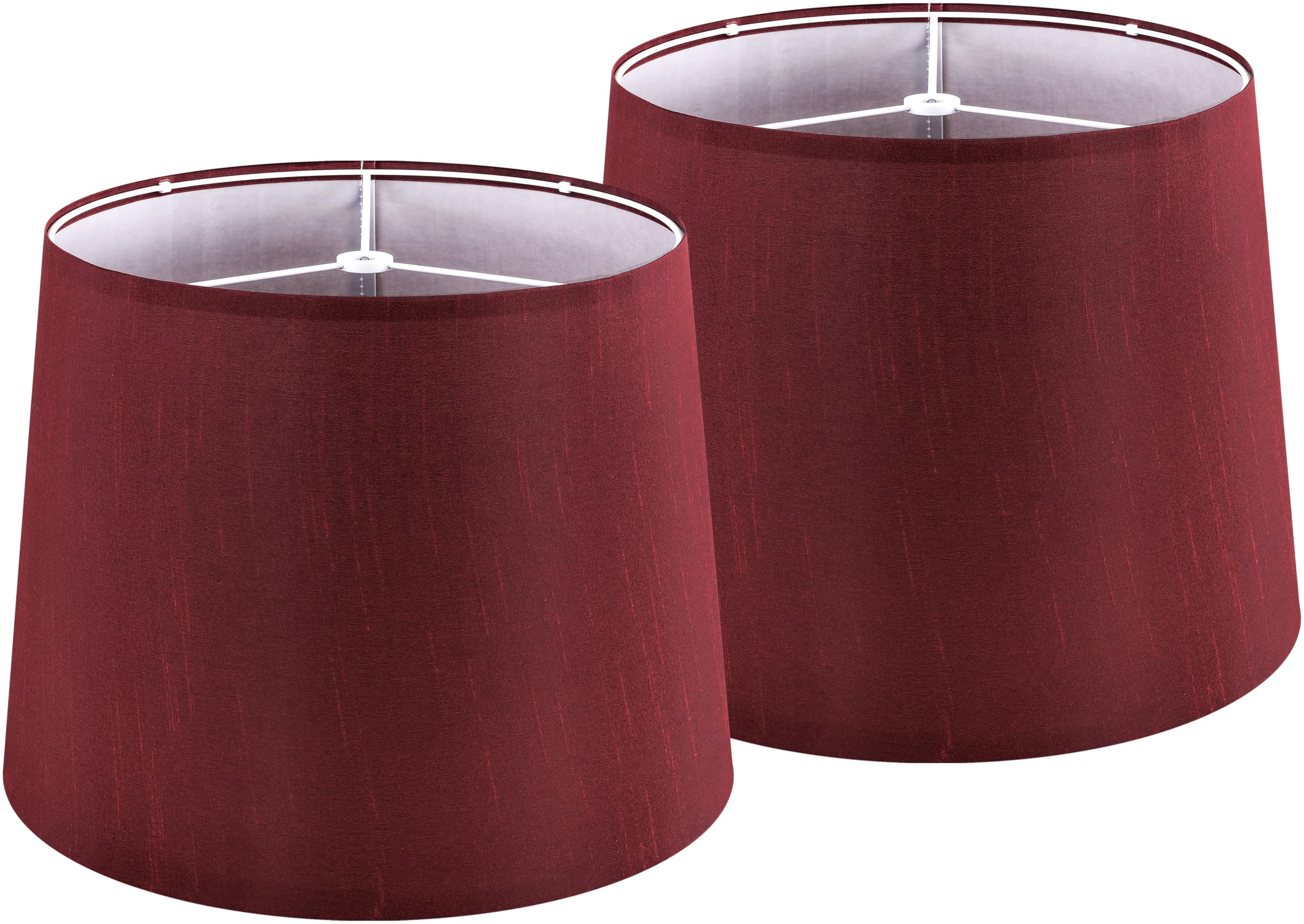 Photo 1 of GO&SO Burgundy Lamp Shade Set of 2, 11"x13"x10" Drum