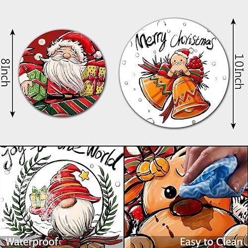 Miniatura 2 de Tucocoo Juego de 4 fundas redondas familiares para quemadores de estufa, cubiertas para quemadores de estufa de gas a cuadros, cubiertas para