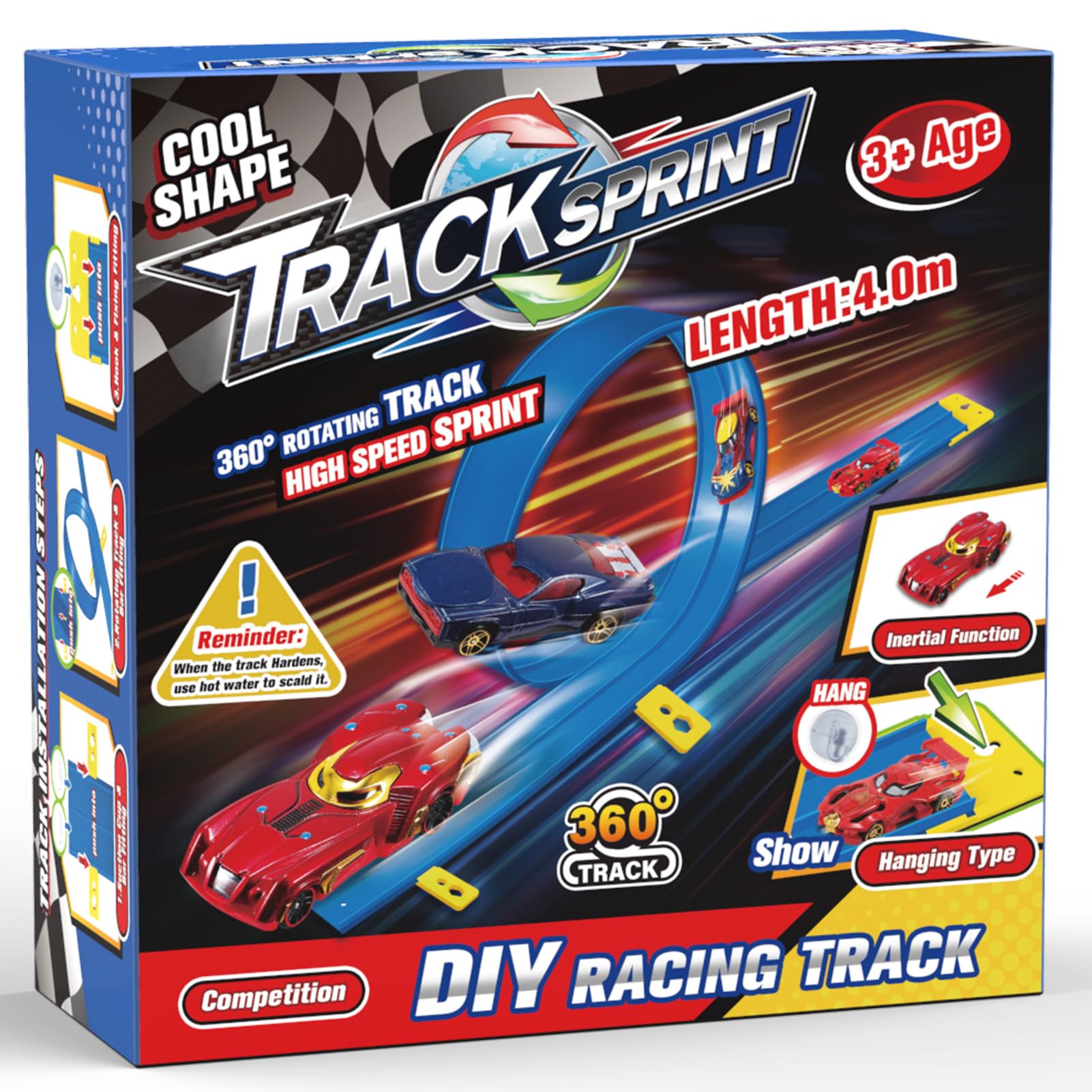 Toyokid Giochi Bambini Bambino Bambina 3 4 5 6 7 8 Anni, Pista Macchinine Arrotolabile Regalo Bambino 3-8 Anni Piste Macchinine per Bambini Giocattoli Bambino 3-8 Anni Regali Compleanno Bambini