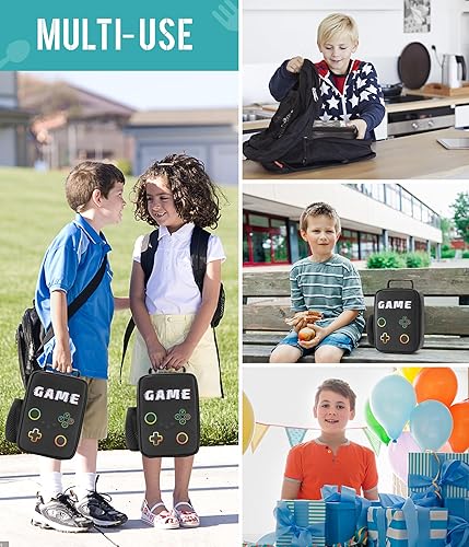 Miniatura 6 de Lonchera para niños, lonchera de cuero con aislamiento térmico para la escuela, lonchera térmica para niños, adolescentes