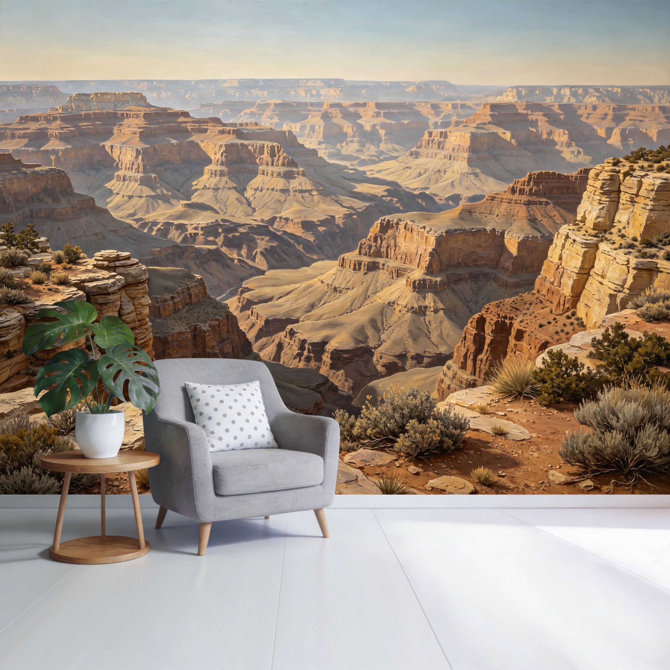 Custom Size Wall Mural Grand Canyon Landscape Desert Cliff View Mountain Rock Formation Natural Scenery SelfAdhesive Wall Fabric Removable Wallpaper for Home Office Decor