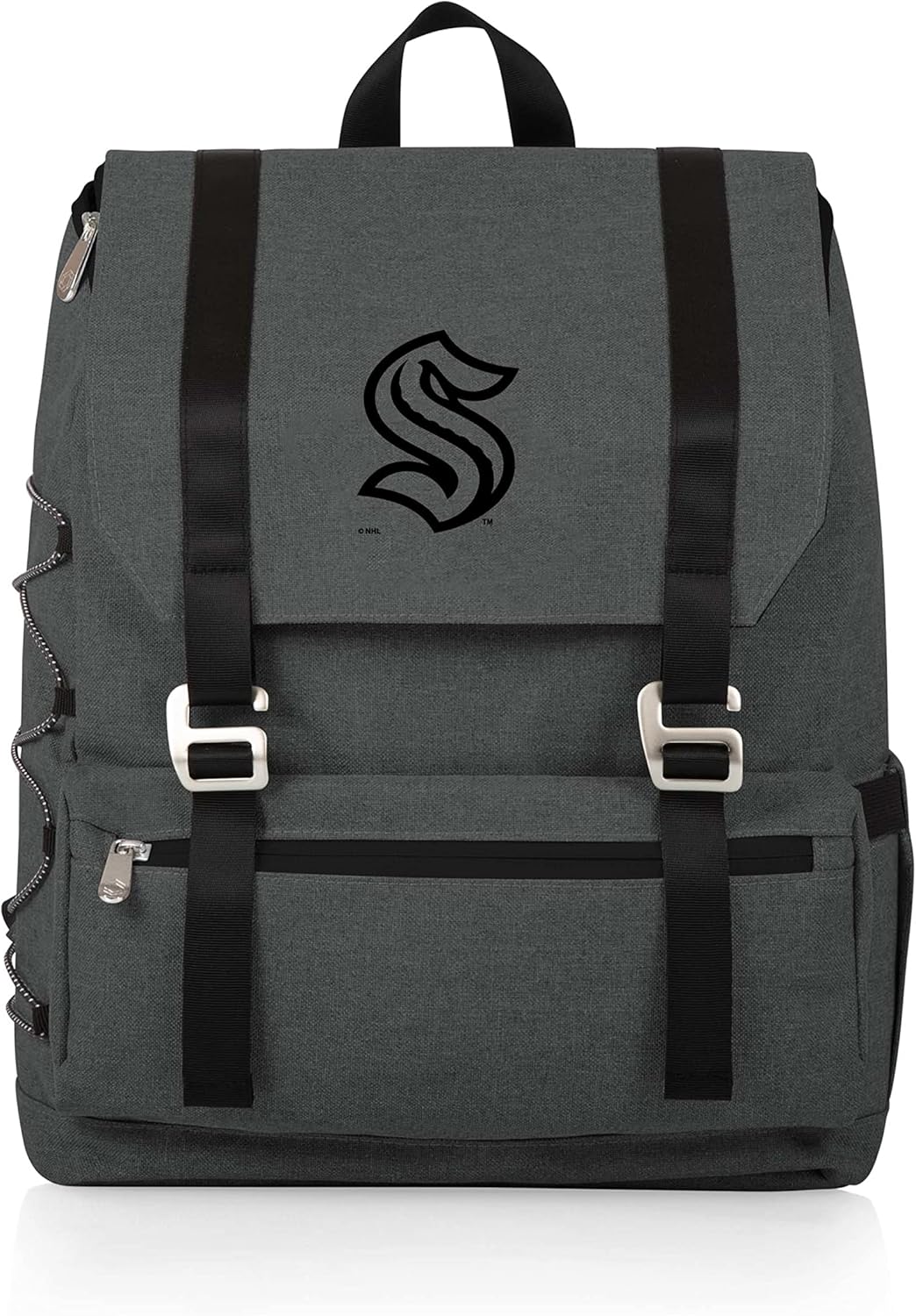 PICNIC TIME NHL Seattle Kraken OTG Traverse Backpack Cooler, Soft Cooler Backpack, Hiking Backpack, (Heathered Gray)