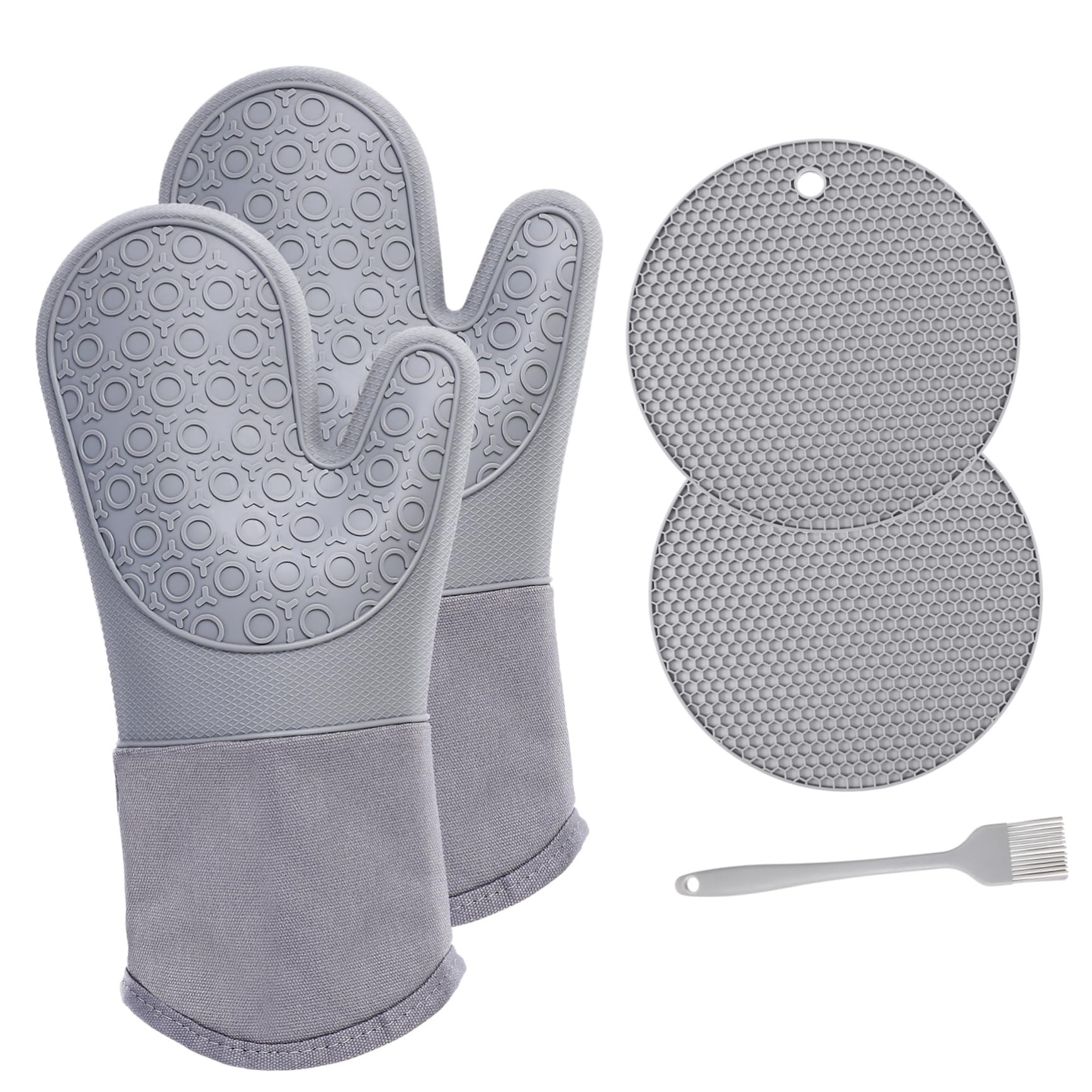 Ofenhandschuhe Silikon Hitzebeständig Rutschfester Ofenhandschuh Mit Schutz Für Hände Und Handgelenke Backen Kochen Grillen Küche Satz