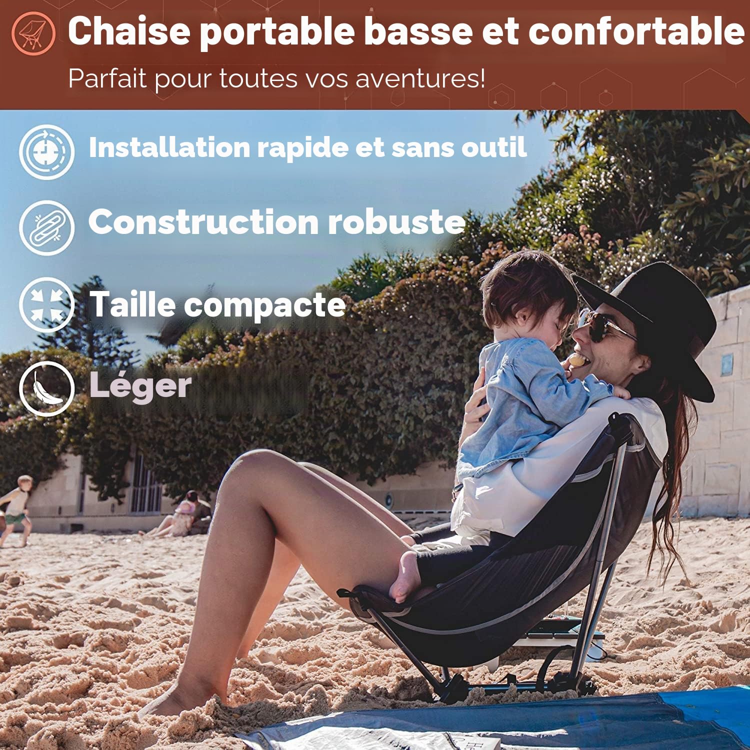 Chaise de Camping ultralégère TREKOLOGY Yizi Lite - Compacte, légère et Pliable, idéale pour Adultes en randonnée, Sac à Dos, Camping et Voyage.