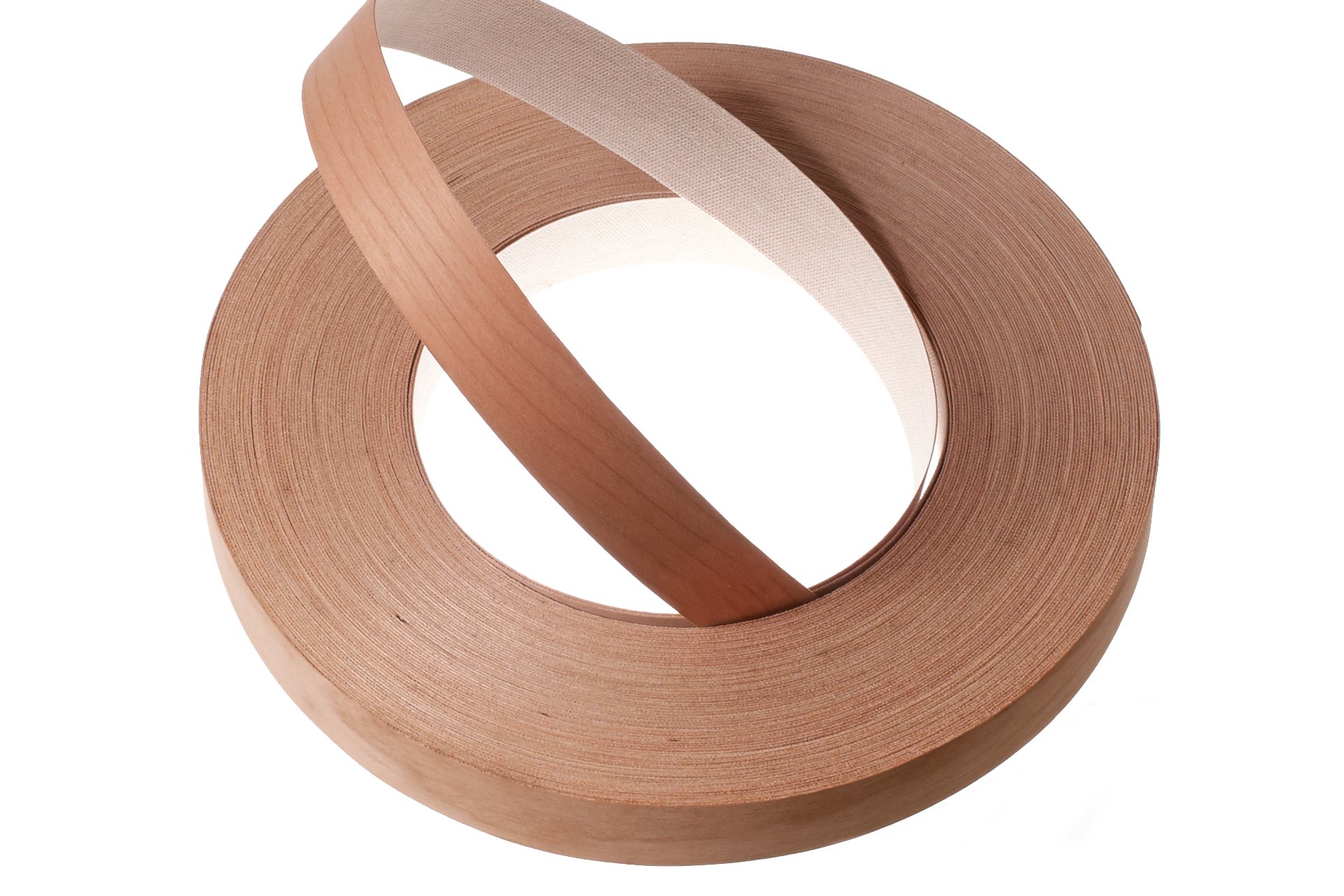 Woodpress Pinkish Brown Woodpress® 30Mm Real Cherry Wood Pre-Glued Veneer Edging Tape – 50M Trade Roll – Iron-On Wood Application
