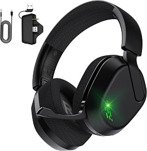 Gvyugke Wireless Gaming Headset für Xbox Series X|S/One, PS5, PS4, PC, Switch, Mac, 2.4GHz & Bluetooth 5.4 Kabelloses & 3.5 mm Kopfhörer mit Noise-Cancelling Mikrofon, Flip-to-Mute Funktion