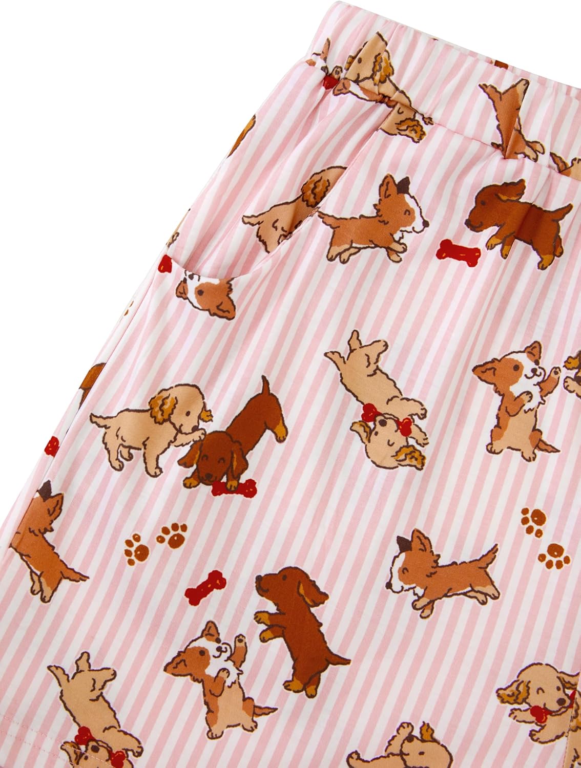 LYANER Women's Pajama Sets Cartoon Print Short Sleeve Tee and Shorts Cute Graphic Pjs Sleepwear with Pockets - Image 4