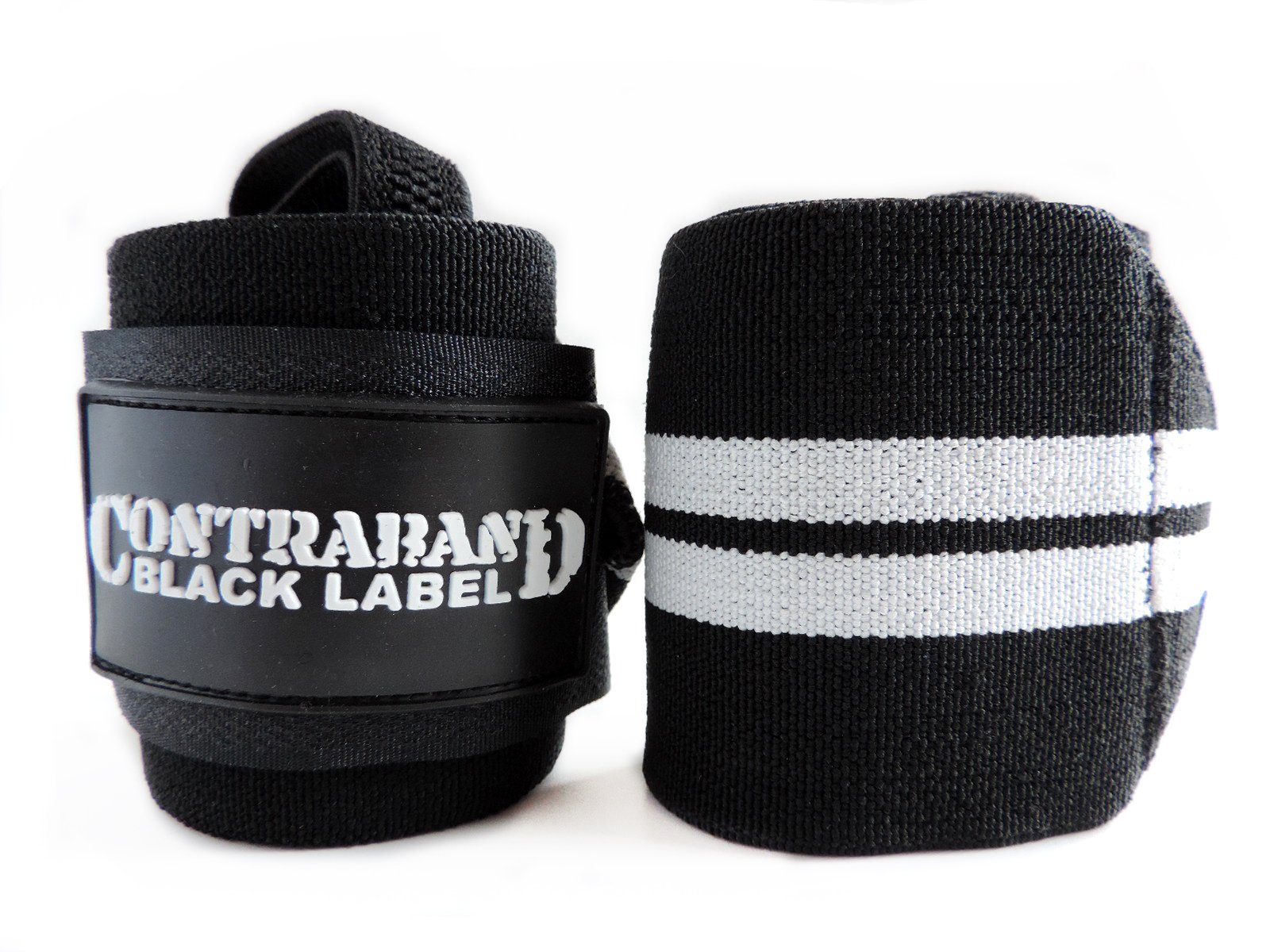 Contraband BlackLabel 18 Inch Wrist Wraps in Light/medium/extreme Strength 1001 (18 Inch, Heavy)