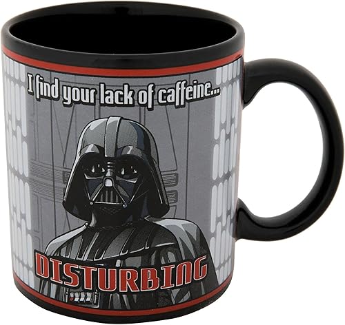 Miniatura 6 de ICUP Taza de cerámica con posavasos con texto en inglés "I Take My Coffee On The Dark Side