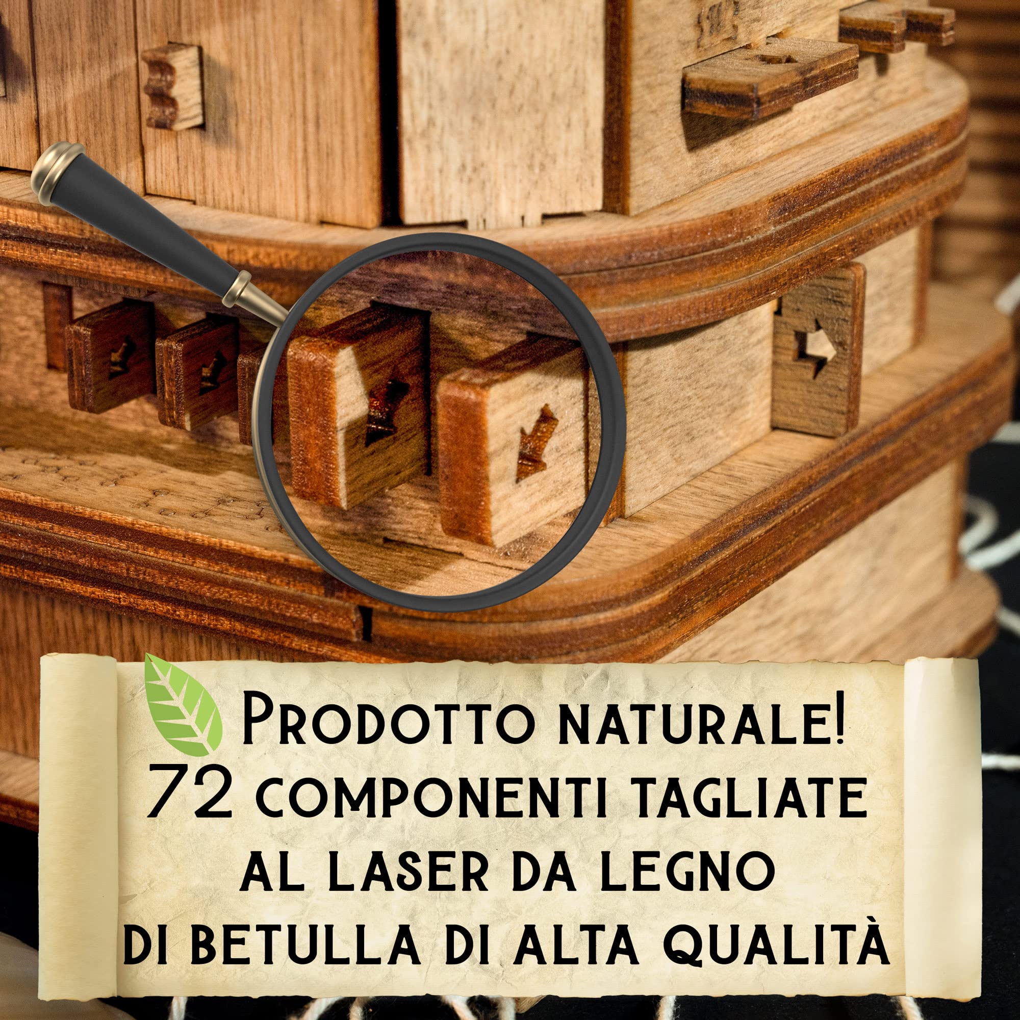 iDventure Cluebox - Davy Jones Locker - Escape Room gioco in legno - Scatola rompicapo a Labirinto - Scatola regalo - regalo fidanzato - puzzle 3D - iq puzzle rompicapo - regalo per lui