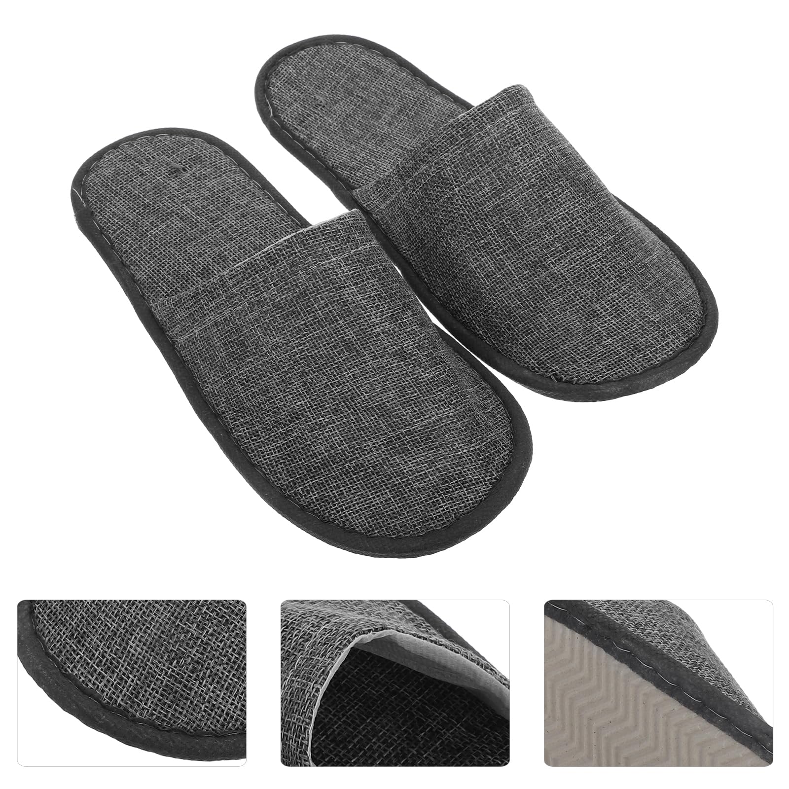 Healifty Pantofole usa e getta per hotel, comode, unisex, per viaggi, matrimoni, feste nuziali, colore grigio, 20 pezzi