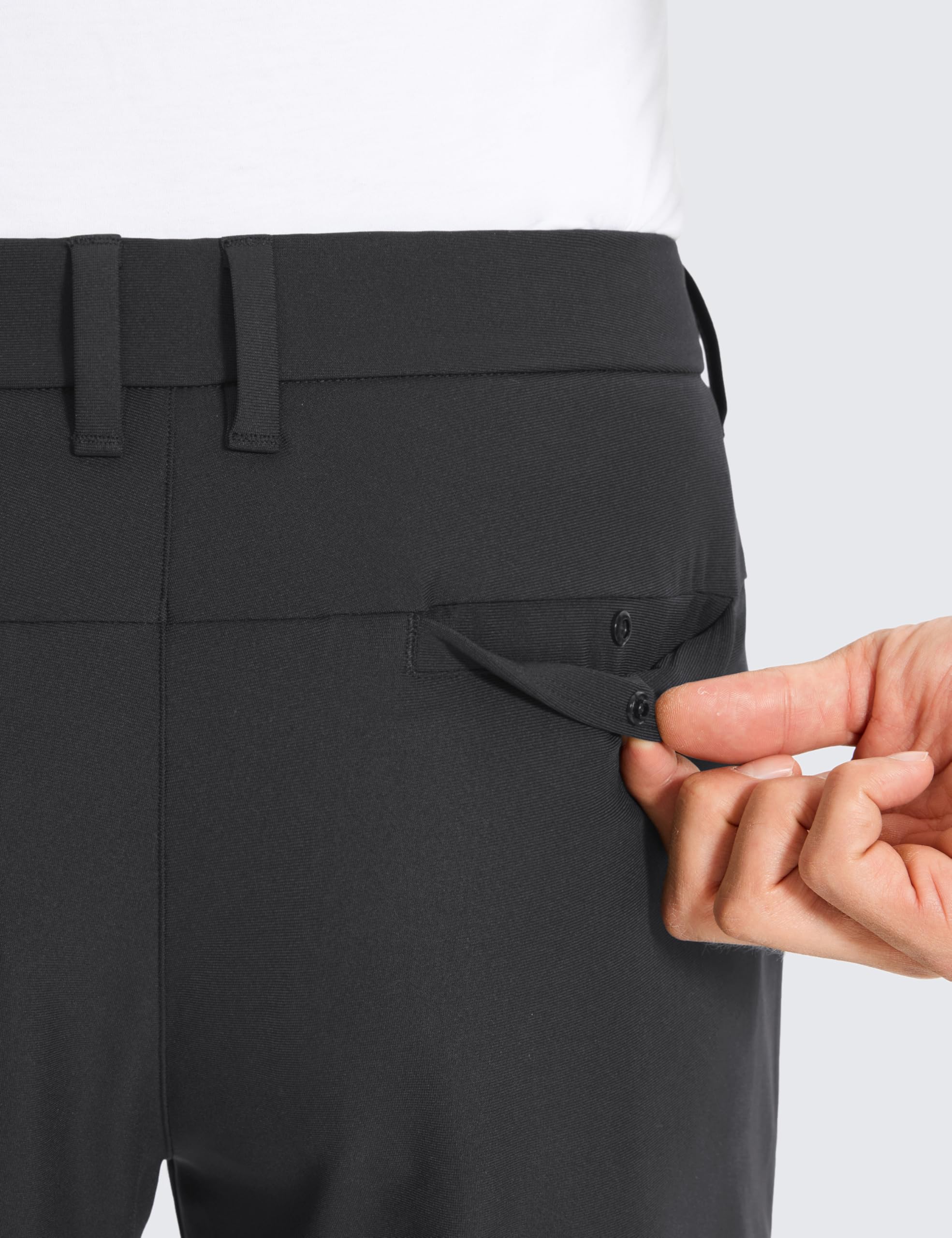 CRZ YOGA Pantaloni da Golf Comodi 86 cm Inchiostro Grigio 52 | Elasticità Adeguata, Antipiega, Casual, Gamba Leggermente Affusolata, Fronte Piatto, Tasche, Pantaloni Dritti per Uomo