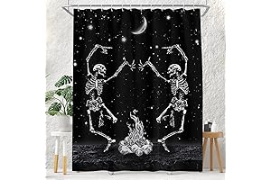 Shower Curtain with Grateful Dead Motifs
