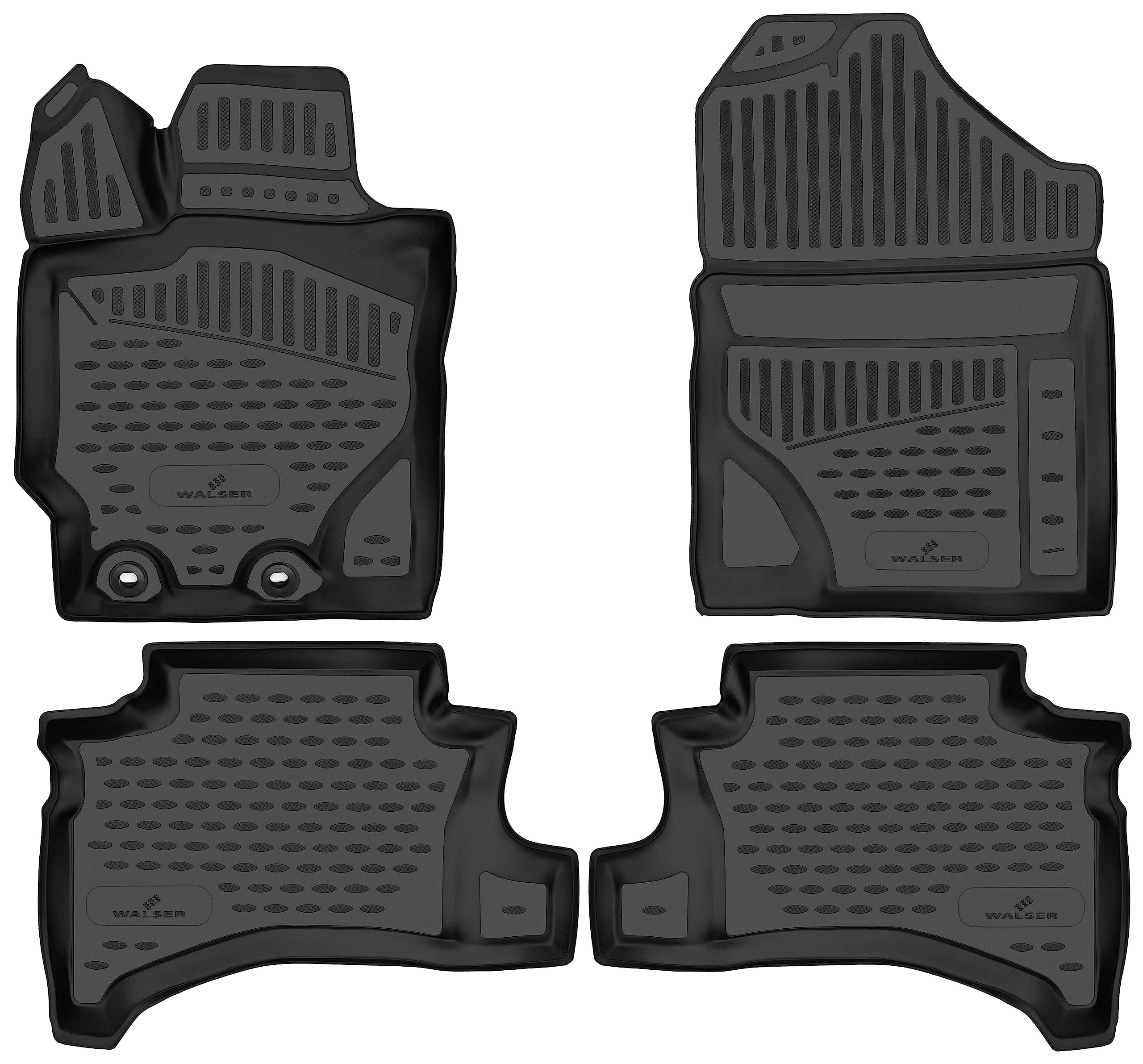 WALSER Tappetini in gomma per auto XTR su misura compatibile con Toyota Yaris Hybrid 2017-2020