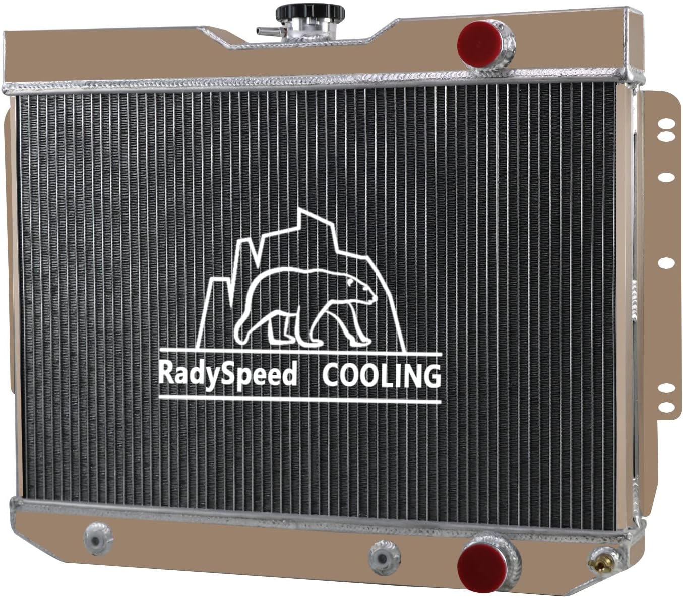 3 Row Aluminum Radiator for 1959-1965 Chevy Impala/Bel Air/Chevelle/El Camino-Replacement Radiator for Chevy Impala/El Camino/Bel Air/Biscayne/Chevelle