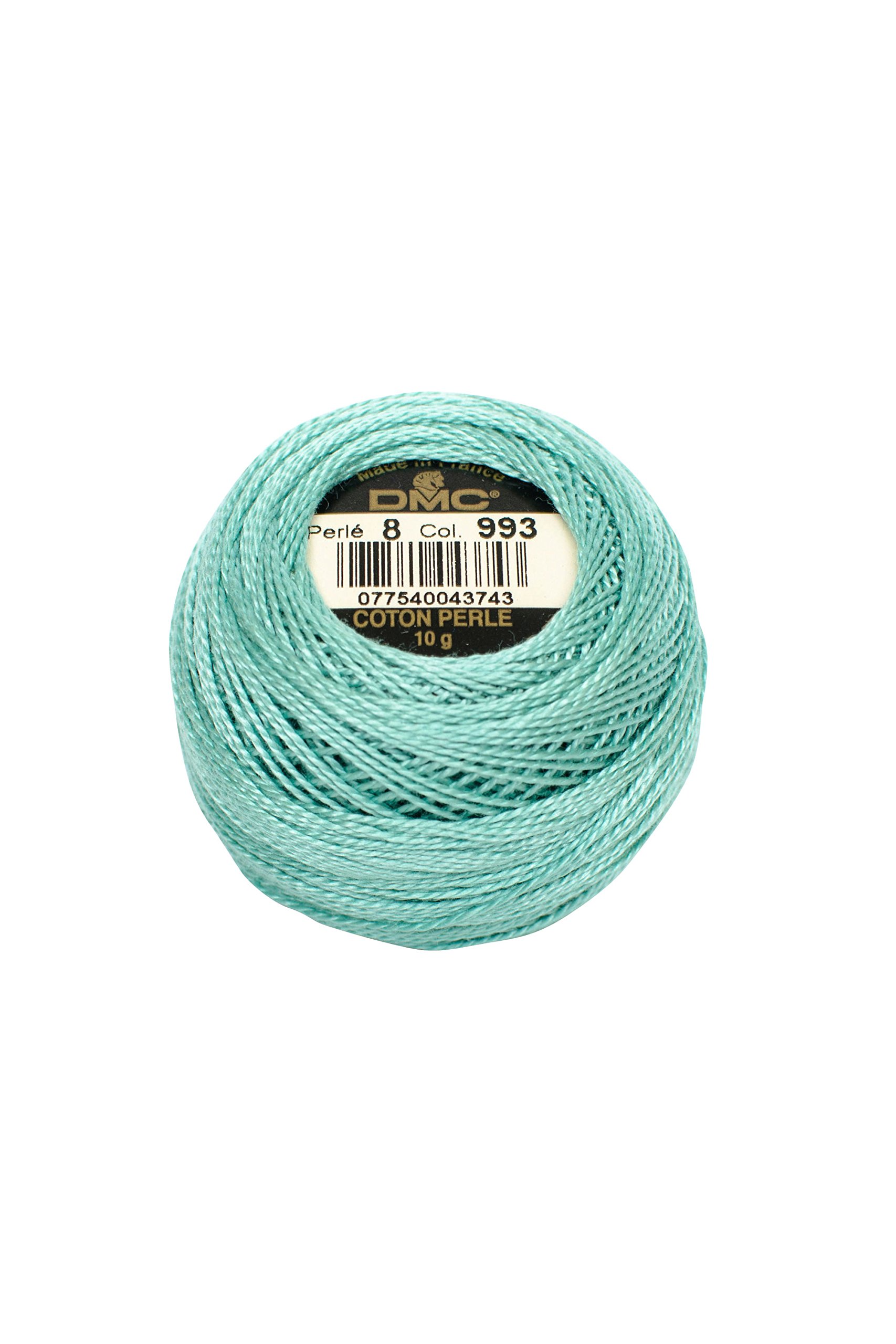 DMC Pearl Cotton Ball Size 8 87yd, Very Light Aquamarine