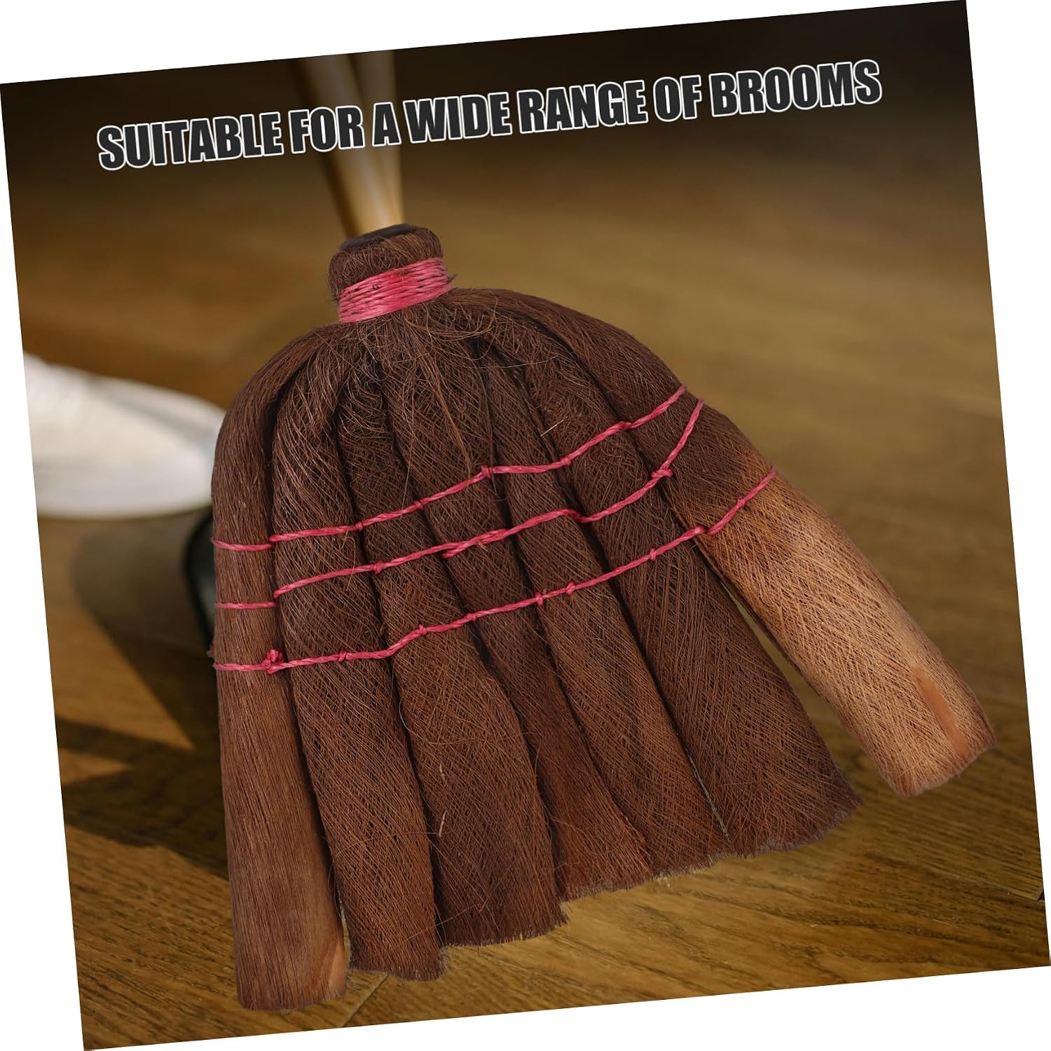 OUNONA Ergonomic Handle Sweeper Replacement Easy to Install Broom Head for Floor Cleaning