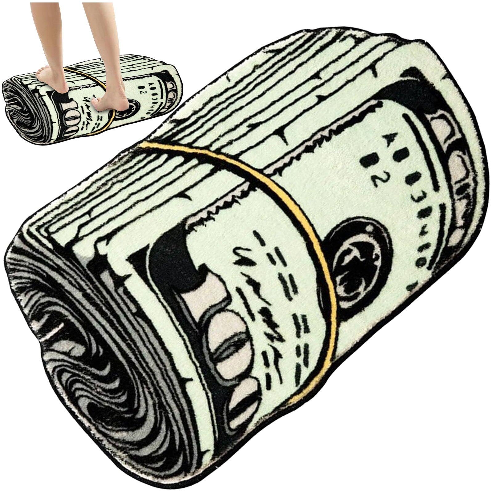 100 Dollar Bill Rug Soft Money Carpet of a Roll Dollar Carpet Non-slip Large Bedside Money Rugs for Bedroom Living Room