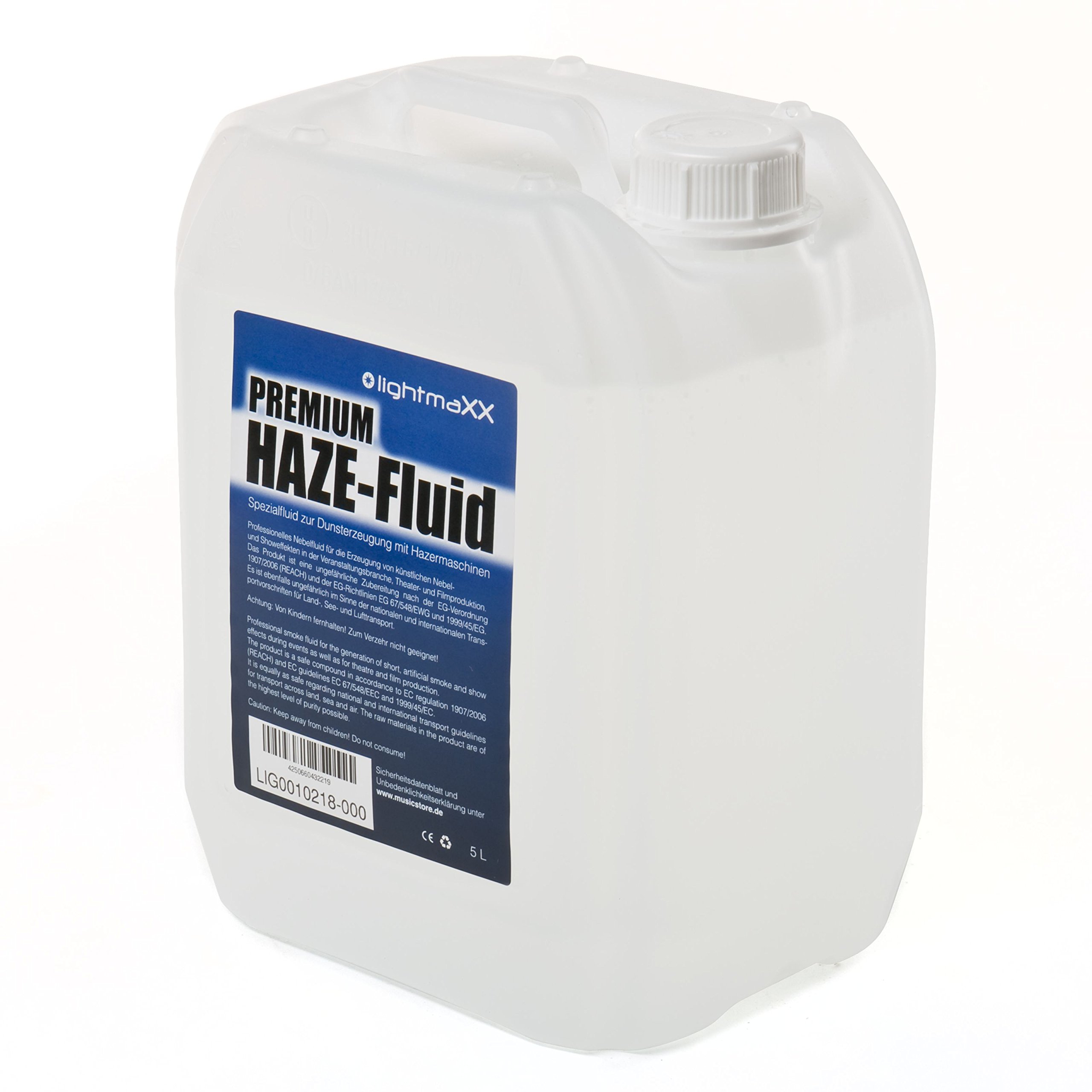 Vector Haze 1.0 Fluid Set, Hazer mit 200m³/min Ausstoß, 1000W Heizleistung, DMX-Steuerung, Timer-Fernbedienung, Überhitzungsschutz, inklusive 5L Premium HAZE FLUID